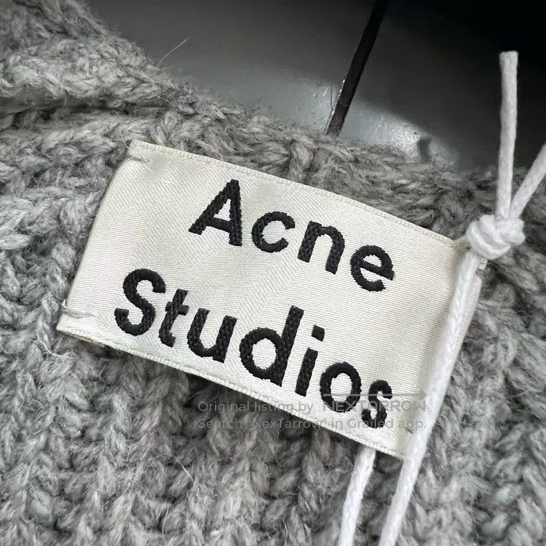 Acne Studios Acne Studios Grey V-Neck Knit Sweater Size XS / US 0-2 / IT 36-38 - 3 Thumbnail