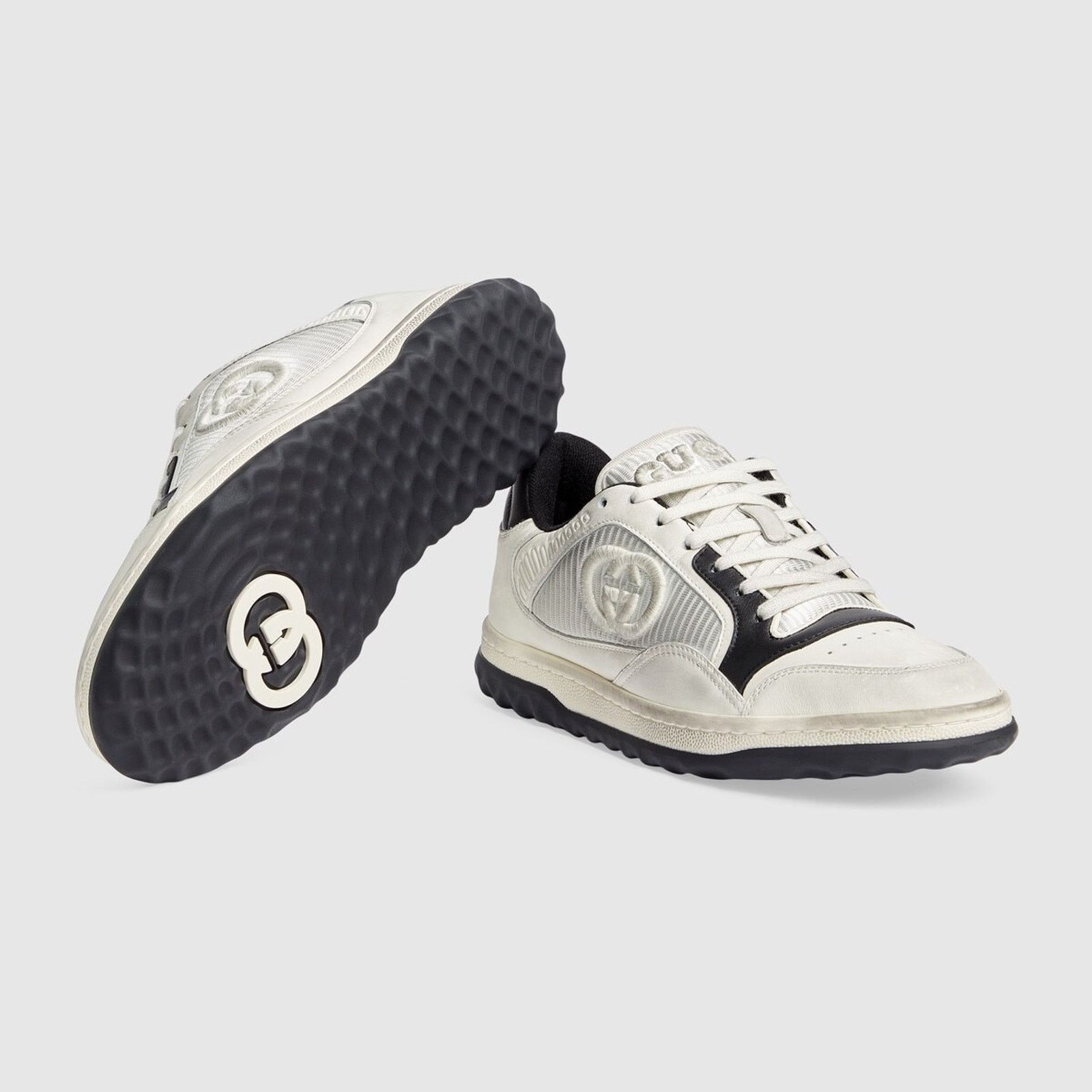 Gucci Gucci Distressed Leather GG Flat Low Top Sneaker 38.5 Size US 8.5 / IT 38.5 - 7 Thumbnail