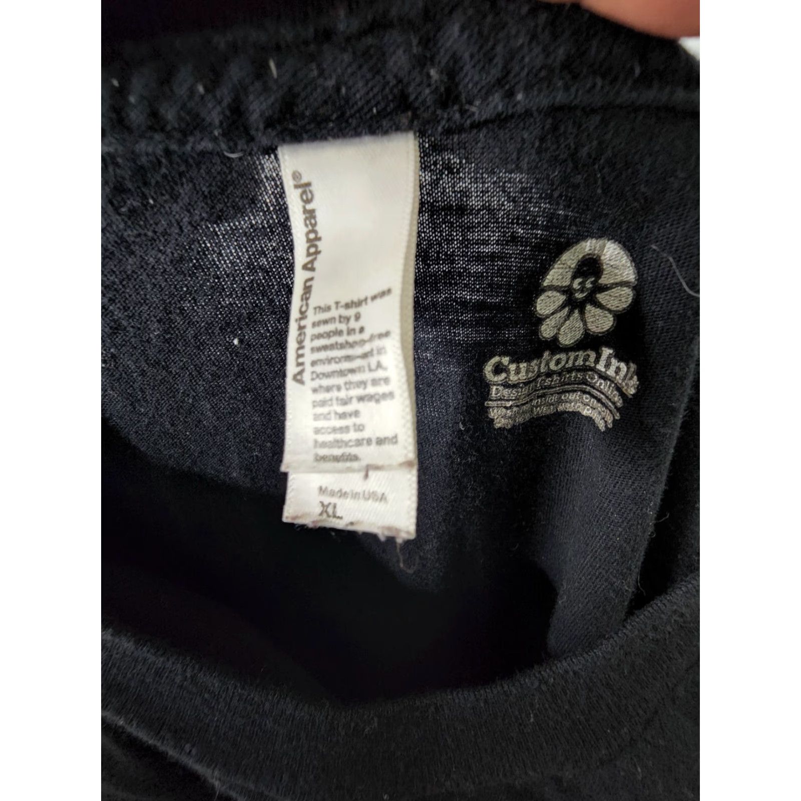 American Apparel American Apparel Mens XL T-Shirt Barnes Rooster Funny Cocks 90s Logo Graphic Print Short Sleeve Cotton Black Size US XL / EU 56 / 4 - 3 Thumbnail