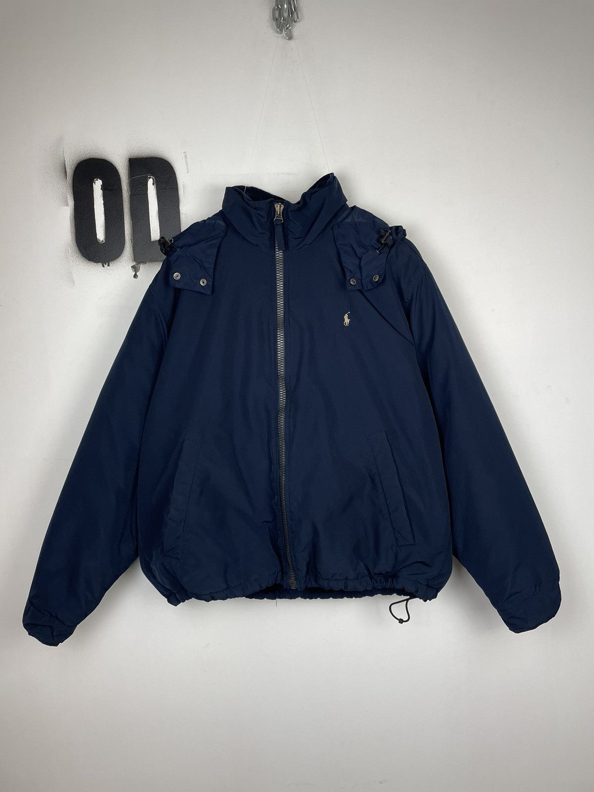Polo Ralph Lauren Hooded Jacket Nylon And Fleece Small Logo
