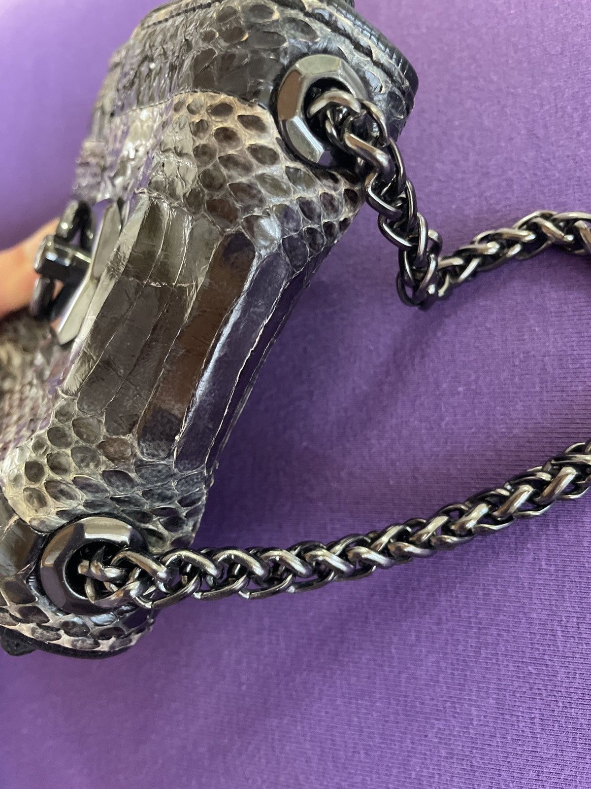 Other Vince Camuto Python Leather Mini Chain Crossbody Bag Size ONE SIZE - 6 Thumbnail