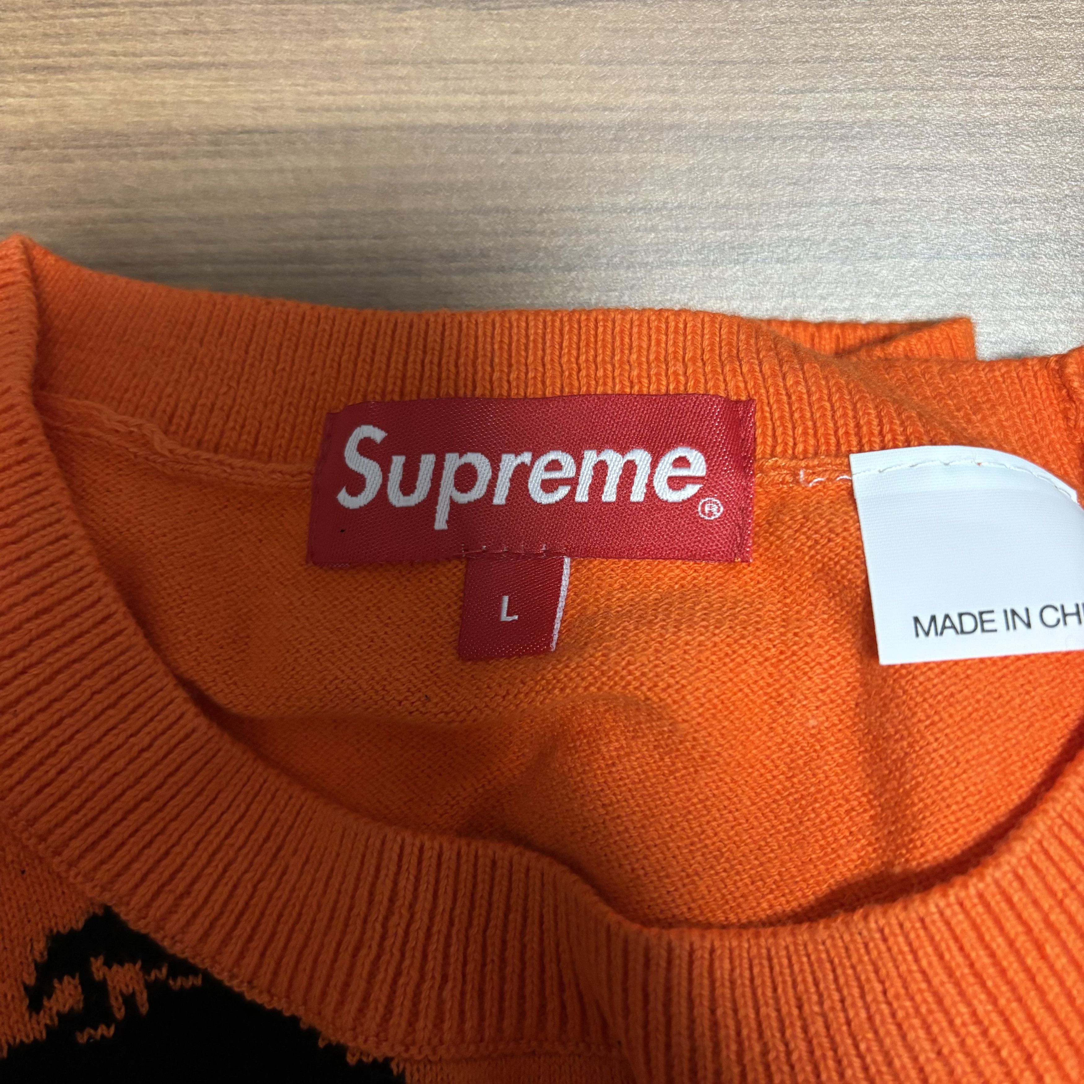 Supreme Supreme Big Cats Jacquard L/S Top Orange - 23SS Size US L / EU 52-54 / 3 - 9 Thumbnail