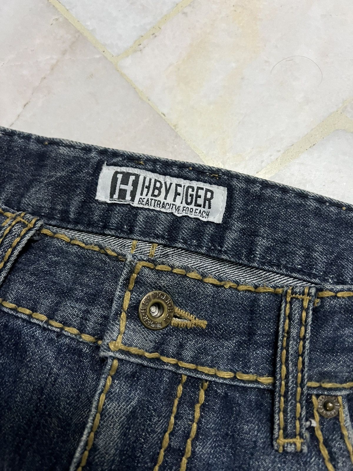 Japanese Brand H.By Figer Distress Selvedge Jean Size US 33 - 10 Thumbnail