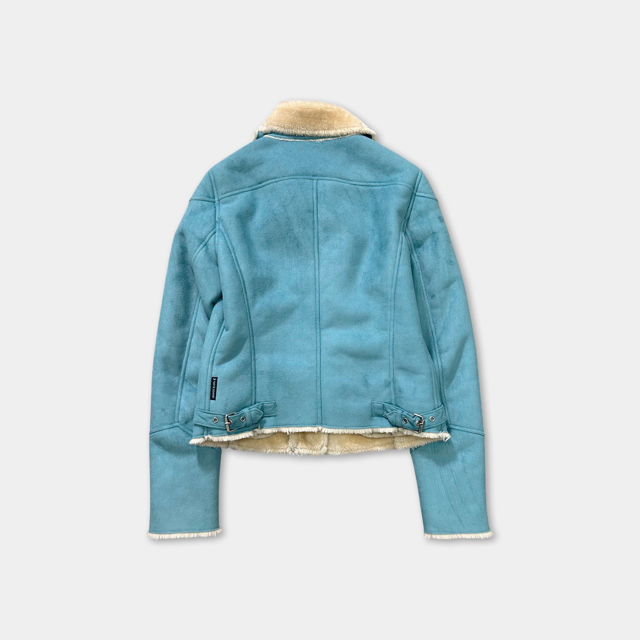 Armani Armani Jeans Suede Baby Blue Jacket Size S / US 4 / IT 40 - 6 Thumbnail