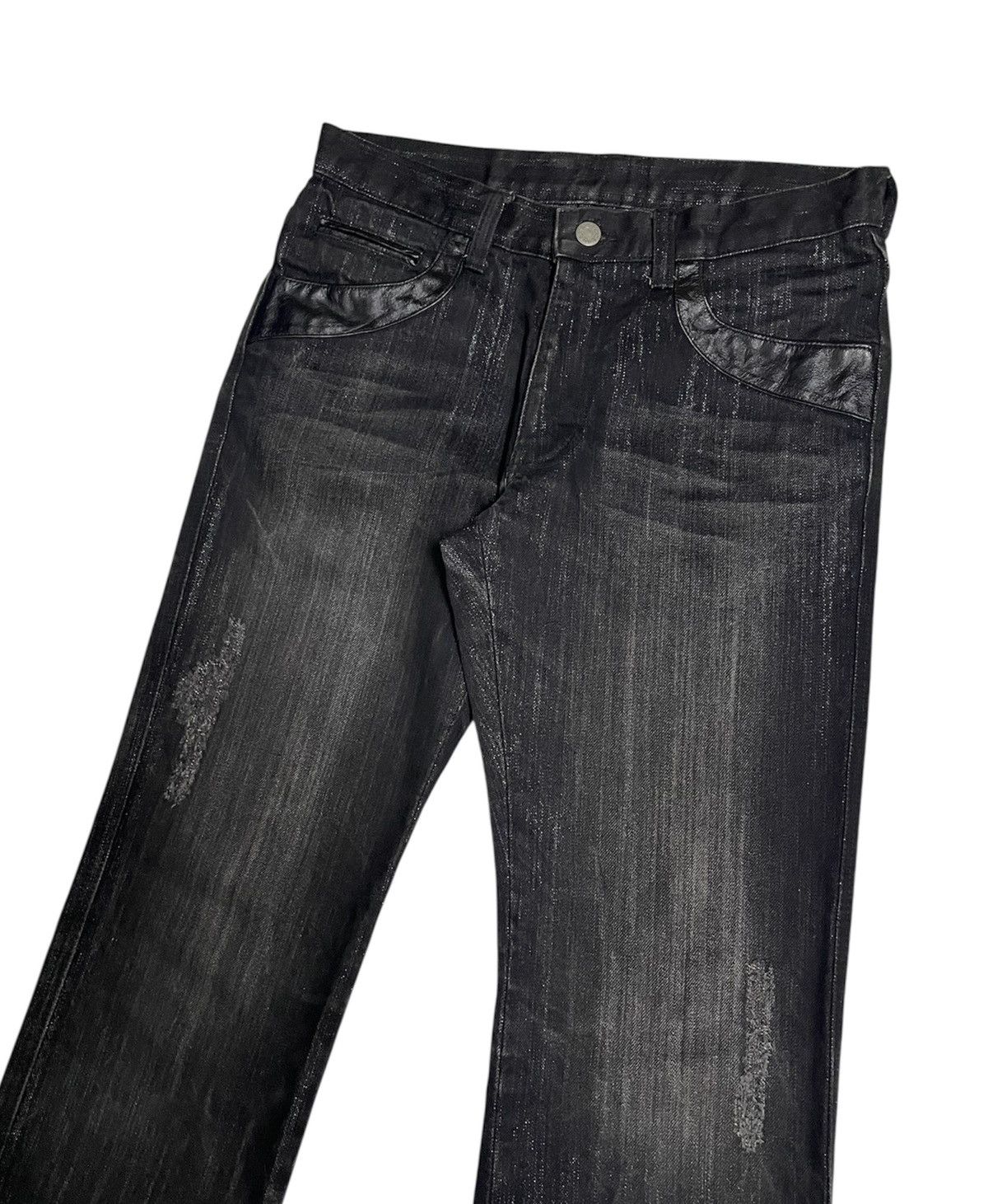PPFM Comme Ca Japan Leather Pocket Jeans Size US 29 - 1 Thumbnail