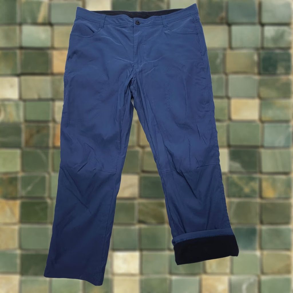 Orvis Orvis Mens Fleece Lined Tech Hiking Pants 40 x 30 Cargo Stretch Blue Size US 40 / EU 56 - 1 Thumbnail