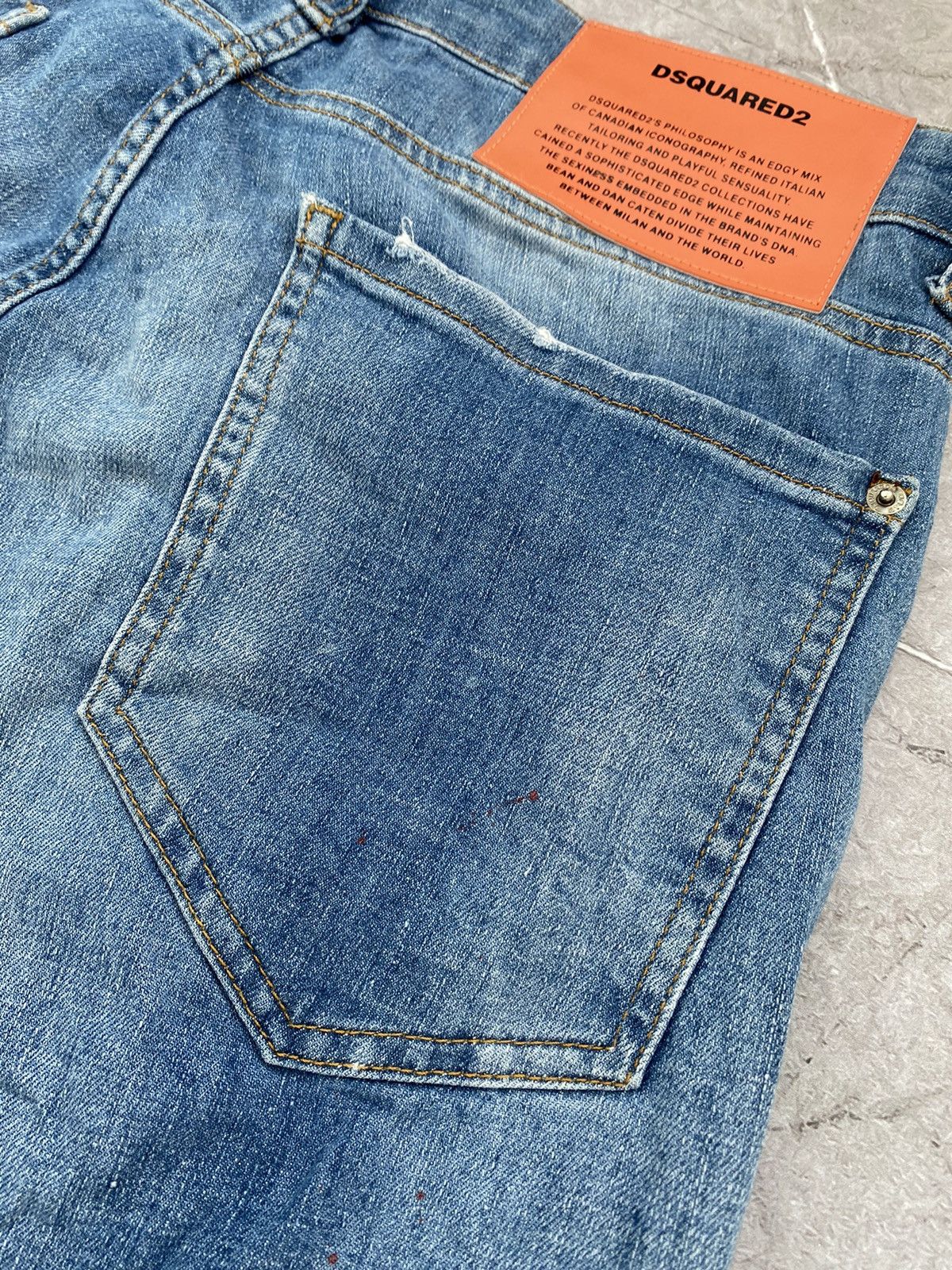 Dsquared2 Dsquared2 Jeans Distressed Slim Jean Paint Splatter Italy Size US 32 / EU 48 - 8 Thumbnail