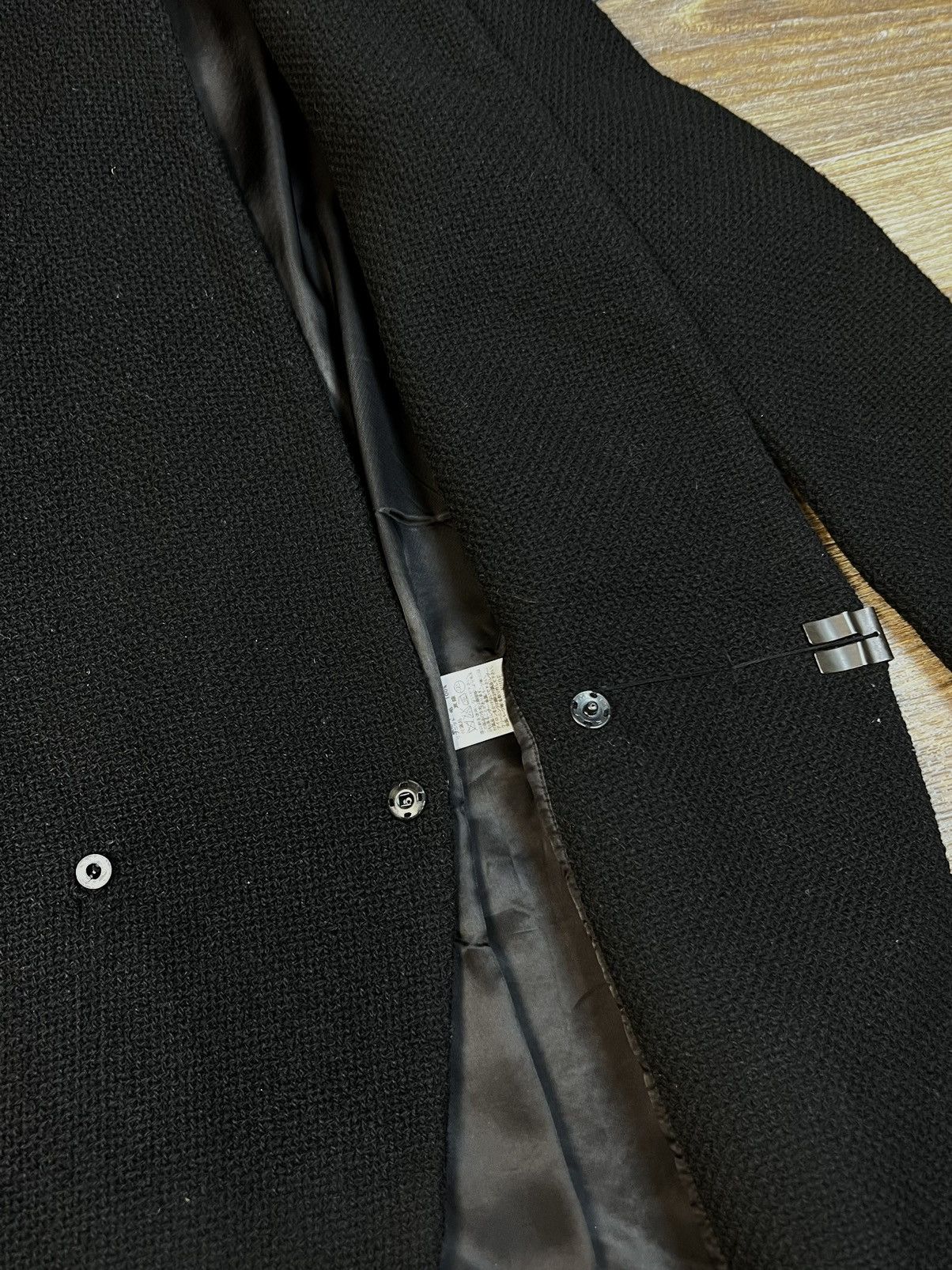 Japanese Brand × MASAHIROMARUYAMA × Vintage Masahiko Maruyama Rib Knit Black Wool Jacket Size 1 Size M / US 6-8 / IT 42-44 - 11 Thumbnail