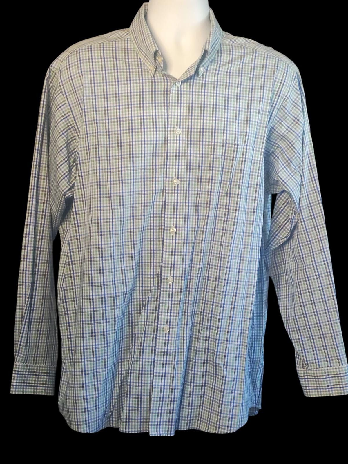 Izod IZOD Men's Long Sleeve Button-Down Plaid Shirt Size US XL / EU 56 / 4 - 3 Thumbnail