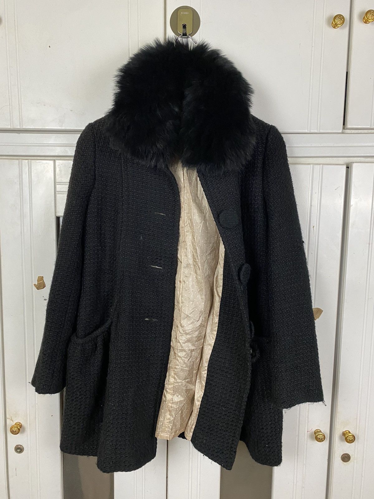 If Six Was Nine Vintage M.Deux Fur Wool Jacket Size M / US 6-8 / IT 42-44 - 4 Thumbnail