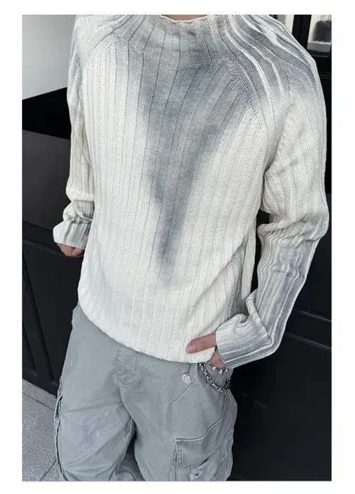 Aran Isles Knitwear Tsukiko x Keito Tie Dye Stripe Knit Sweater Size US L / EU 52-54 / 3 - 7 Thumbnail