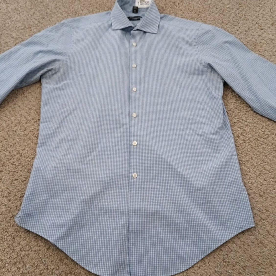 Van Heusen Van Heusen Shirt Mens Medium Blue Plaid Long Sleeve Button-Up Cotton Blend Size US M / EU 48-50 / 2 - 4 Thumbnail