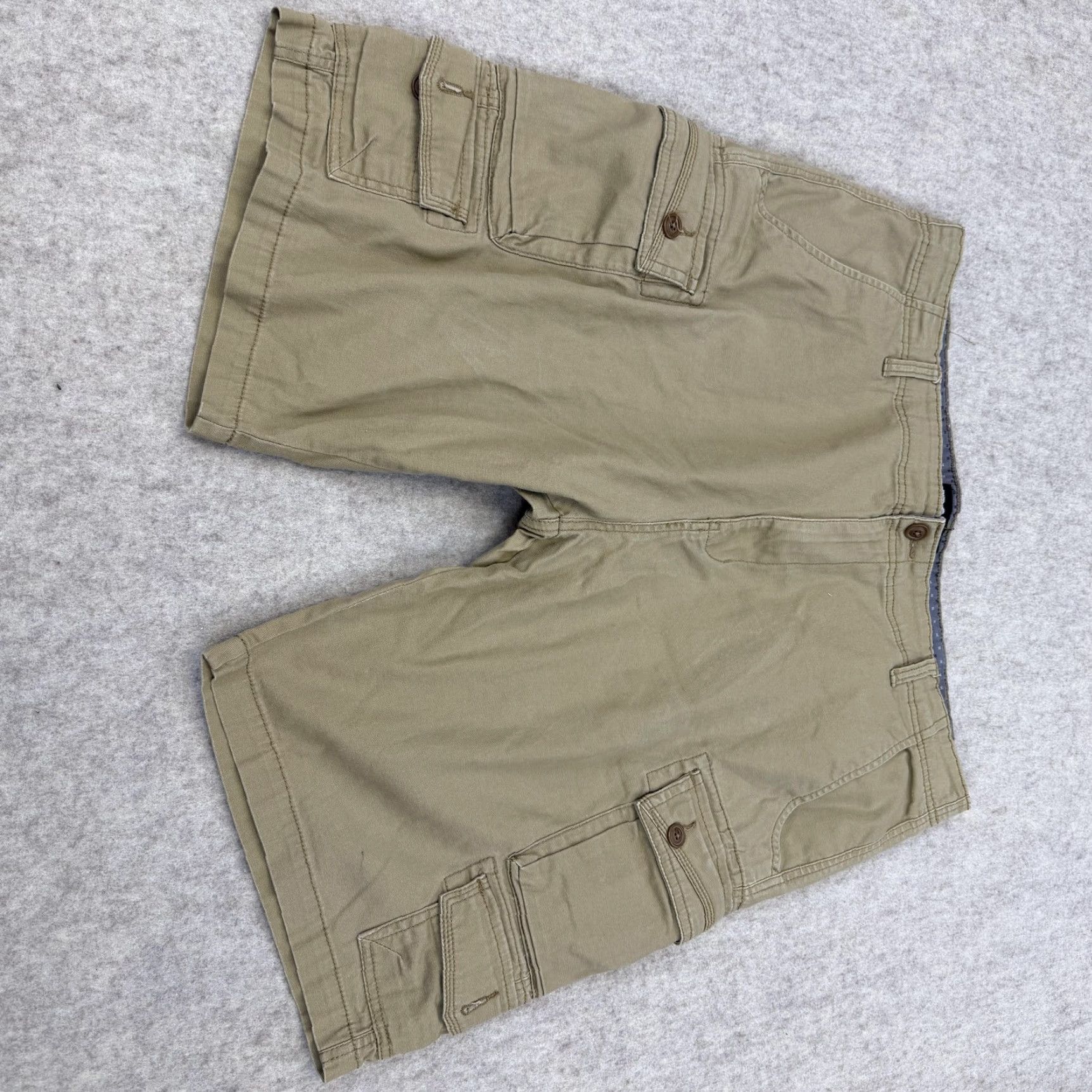 Vintage IRON CO. Cargo Shorts Mens 40 Beige Stretch Multi Pocket Casual Outdoor Size US 40 / EU 56 - 2 Thumbnail