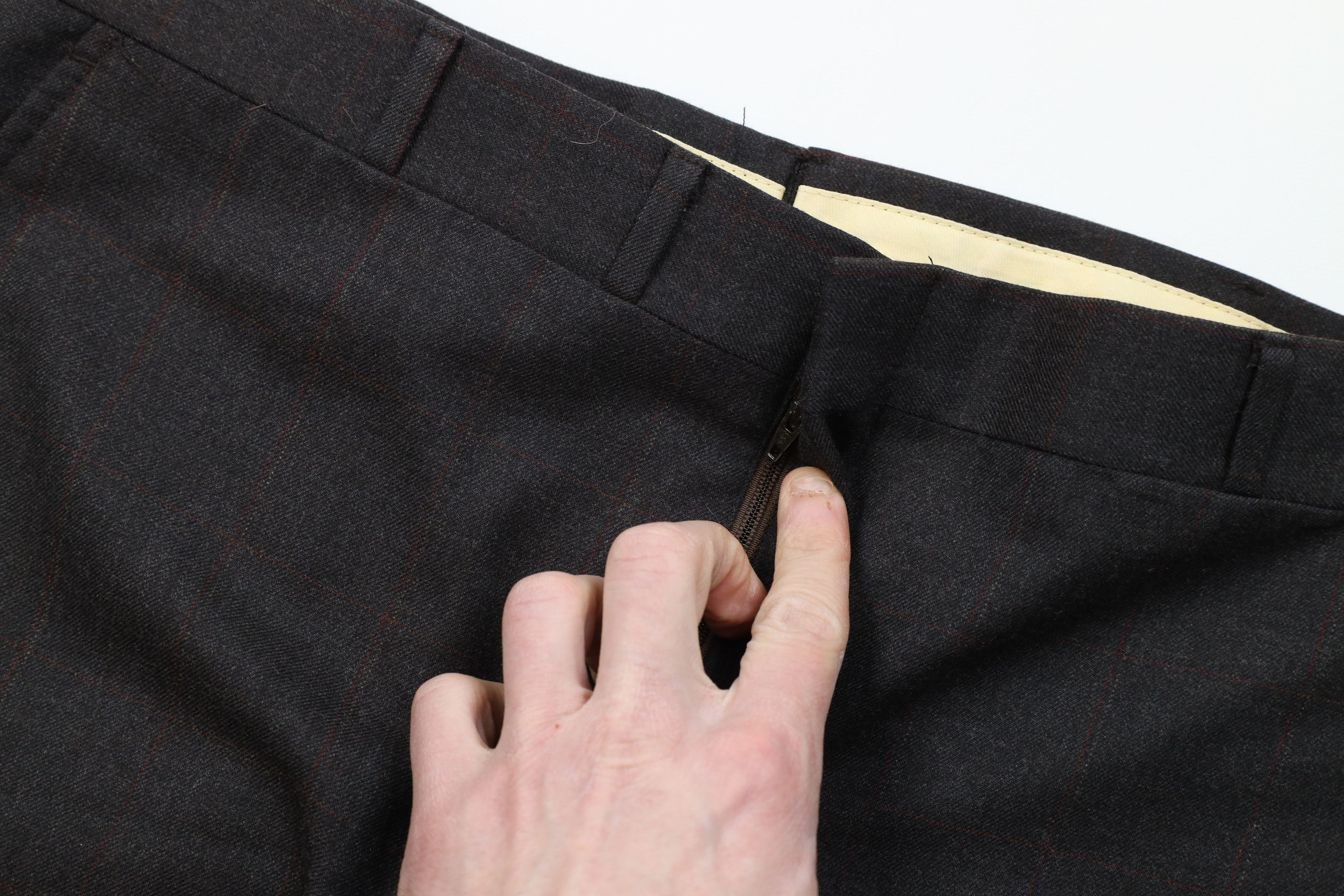Vintage Vintage 70s Streetwear Knit Wide Leg Chino Pants Plaid USA Size US 36 / EU 52 - 7 Thumbnail