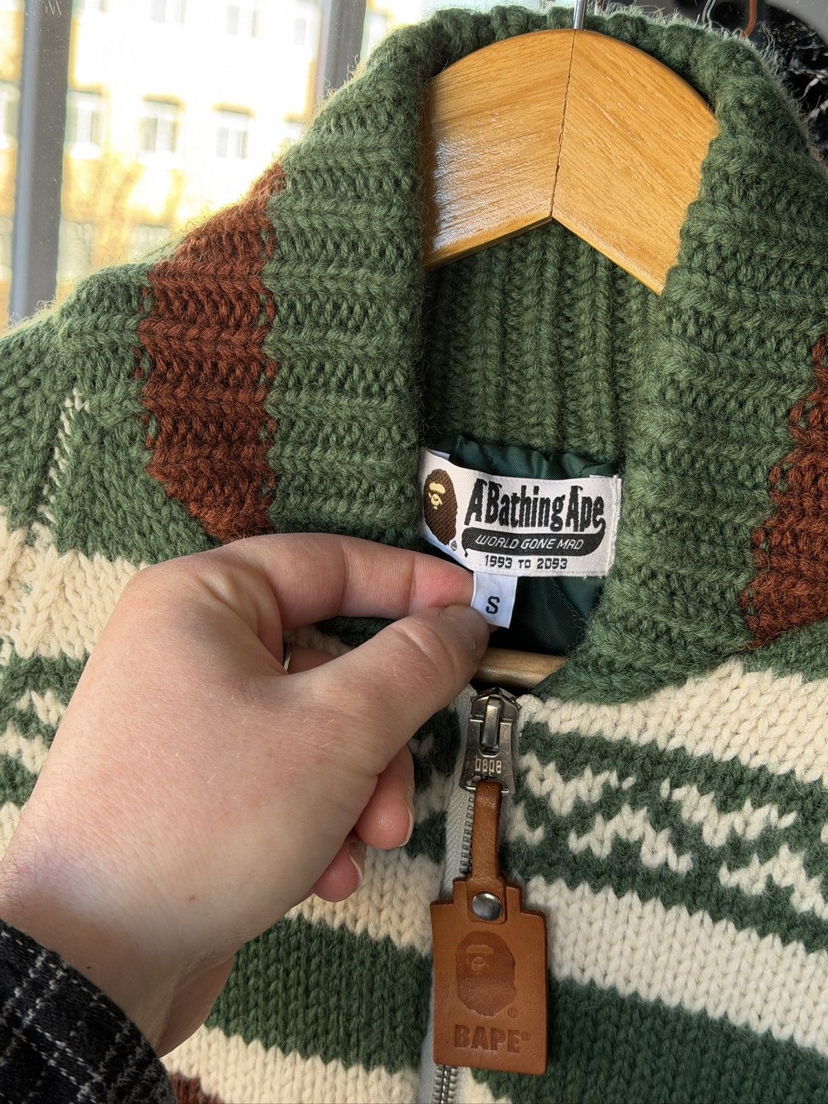 Bape A Bathing Ape BAPE BABY MILO Cowichan Knit Jacket Wool Size US S / EU 44-46 / 1 - 4 Thumbnail