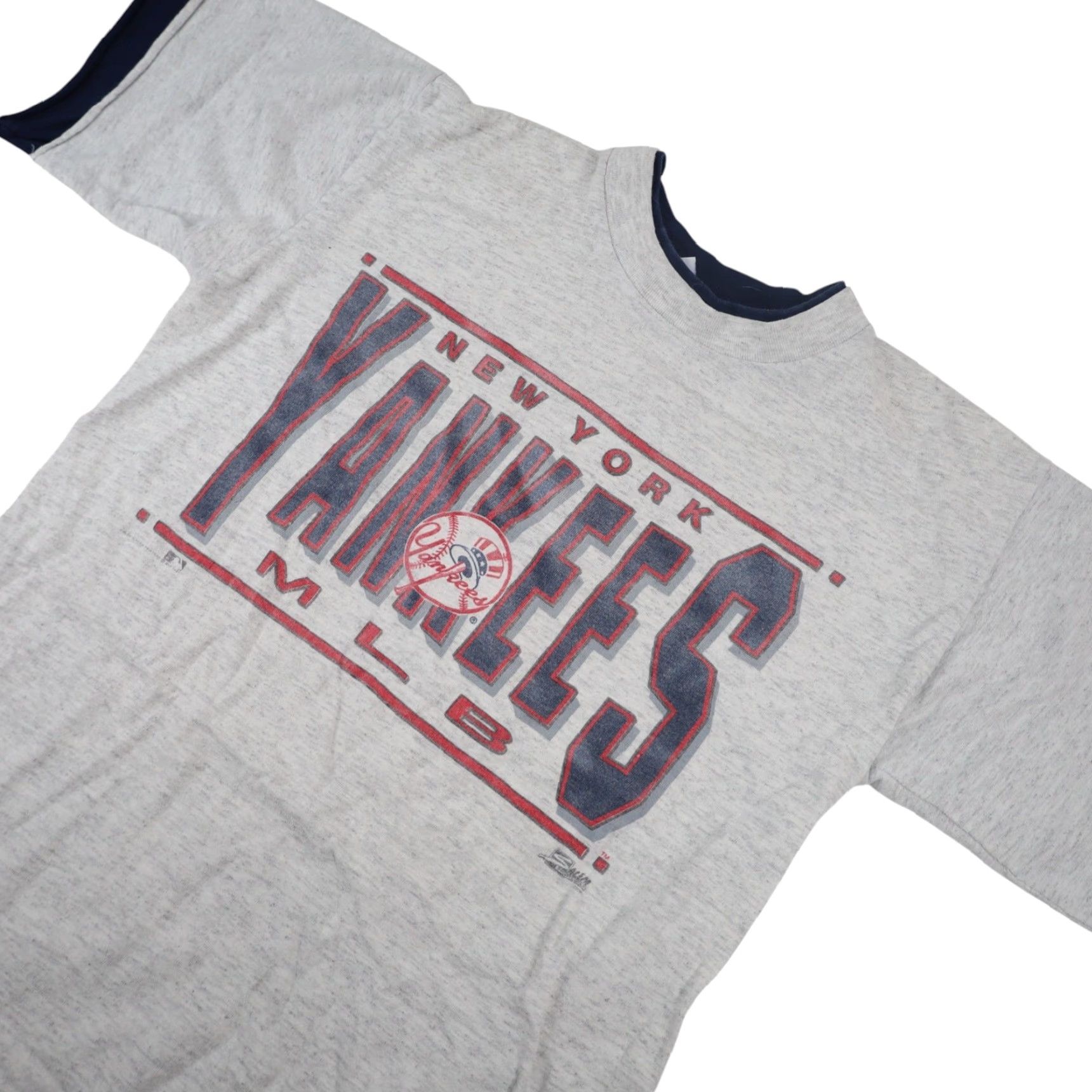 Salem Sportswear VINTAGE Salem Sportswear New York Yankees Graphic T Shirt Mens M Gray 90s Size US M / EU 48-50 / 2 - 2 Thumbnail