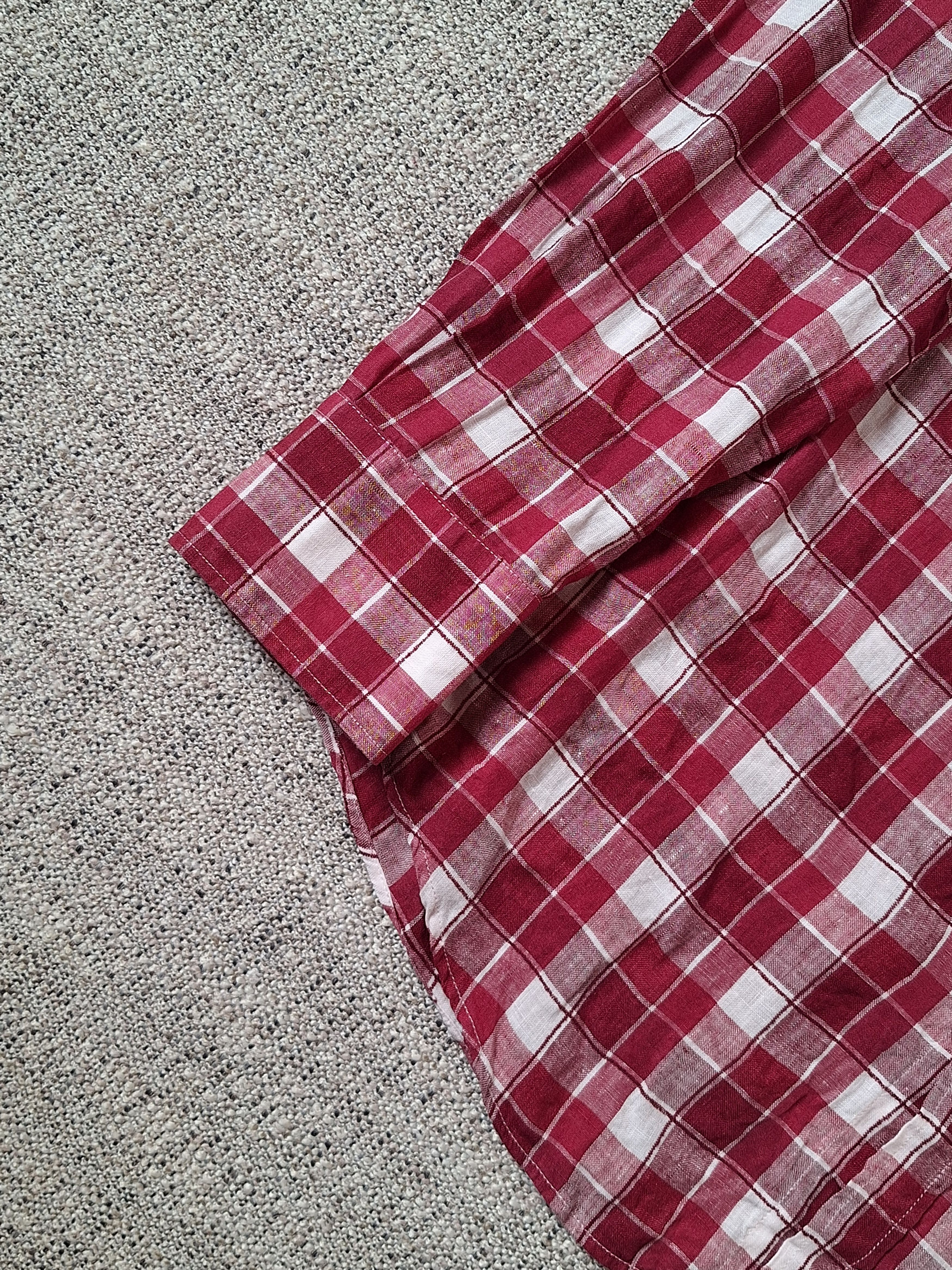 Brunello Cucinelli BRUNELLO CUCINELLI Checkered Linen And Cotton Blend L/s Size US L / EU 52-54 / 3 - 2 Thumbnail