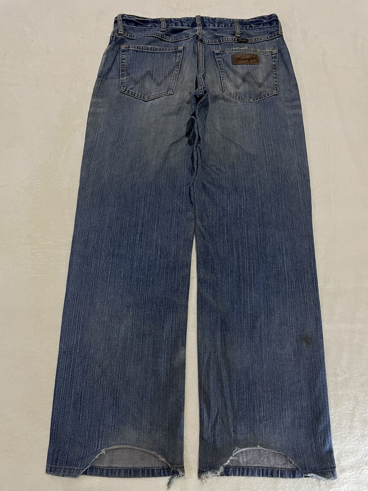 Vintage Wrangler Faded Distress Denim Jeans