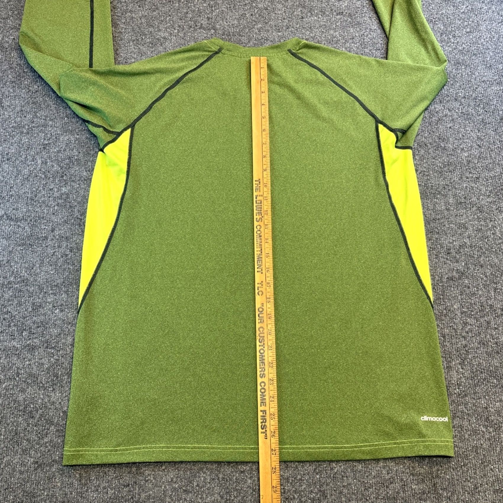 Adidas Adidas Shirt Jersey Long Sleeve Neon Green Colorblock XL Mens Sportswear Size US XL / EU 56 / 4 - 6 Thumbnail