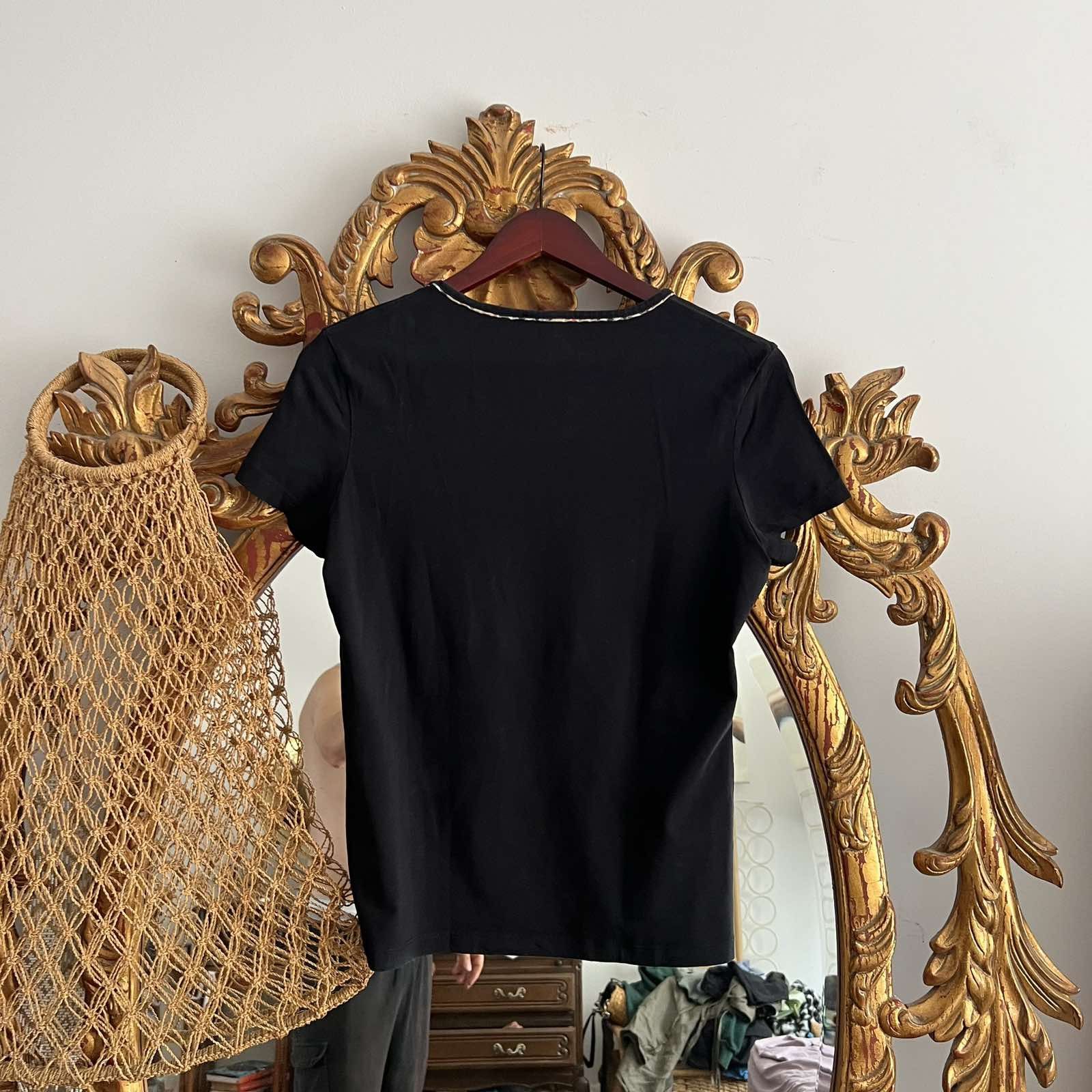 Burberry Burberry Tee logo women’s Black t shirt Sz L Size L / US 10 / IT 46 - 2 Thumbnail