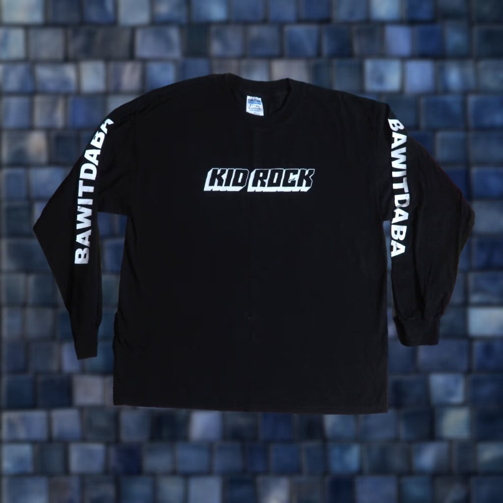VTG 90s Gildan Kid Rock 1999 Bawitdaba Band Promo Black L/S Tee Mens XL T-Shirt Shirt Graphic Tee Hip Hop Decade 1990s