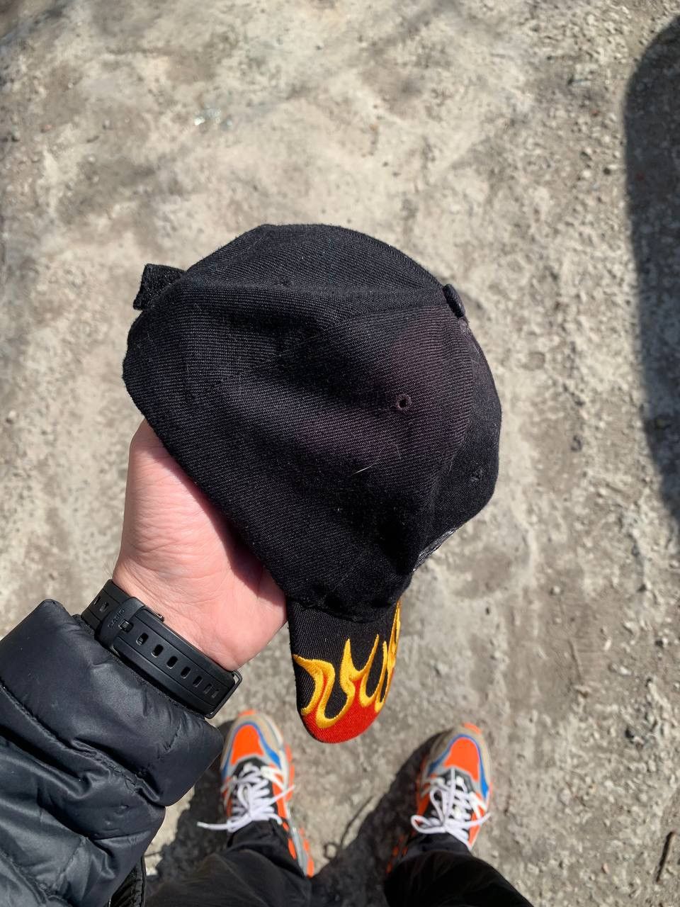 Japanese Brand × Vintage VERY RARE INFERNO SCULL FLAME FIRE CAP Y2K 90s JAPAN STYLE Size ONE SIZE - 4 Thumbnail