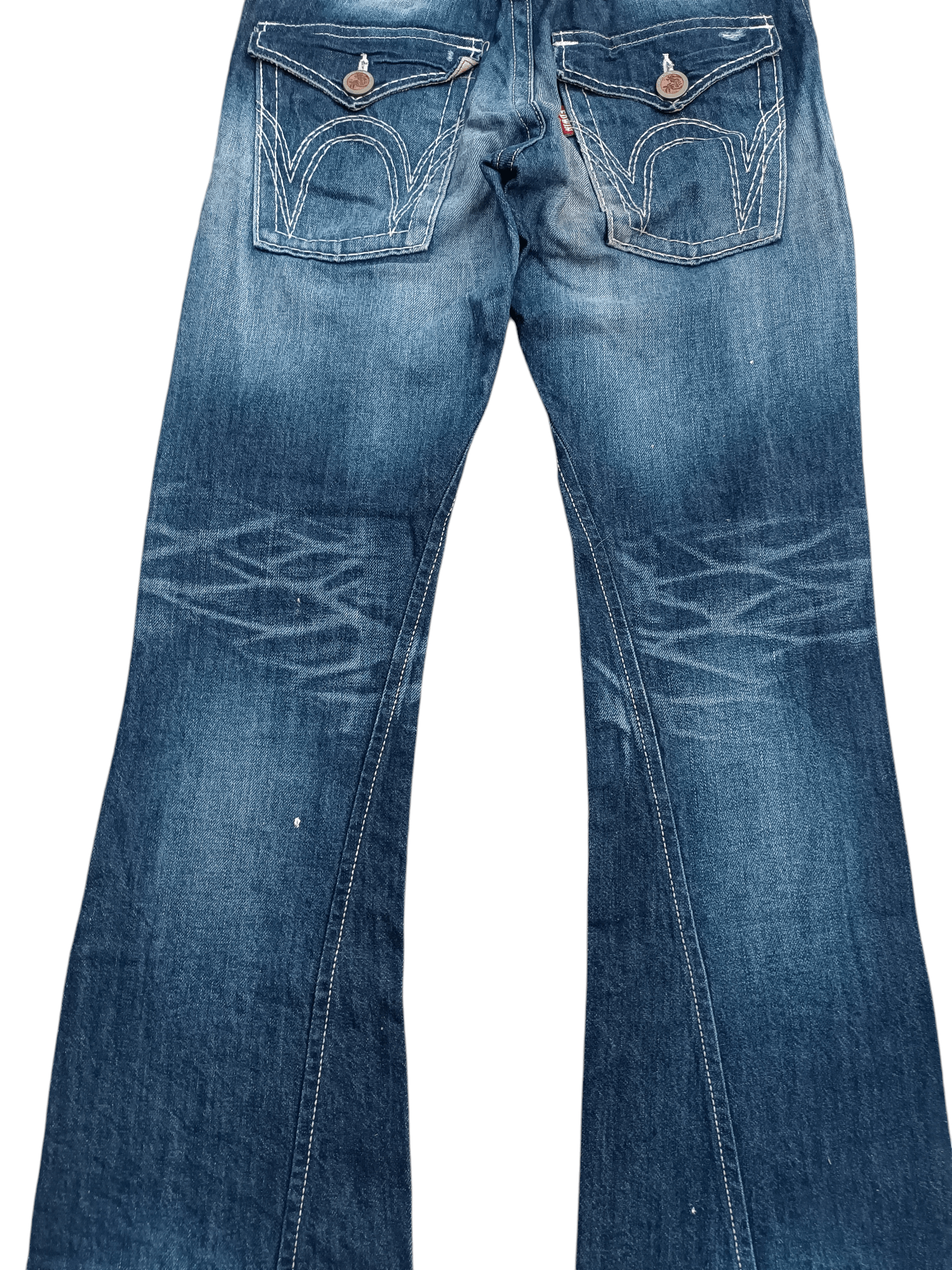 14th Addiction × Edwin × If Six Was Nine Edwin Exclusive Vintage Flare Distressed Whiskers Denim Size US 33 - 12 Thumbnail