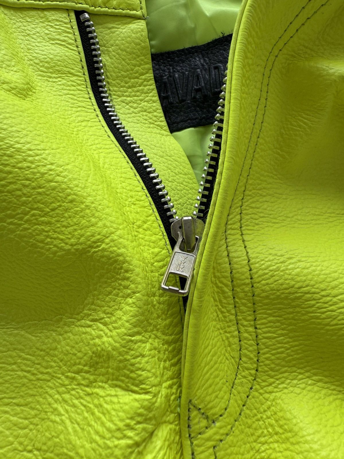 Ev Bravado × Vlone × Who Decides War Ev Bravado LEATHER BONDAGE NEON GREEN Size US 30 / EU 46 - 18 Thumbnail