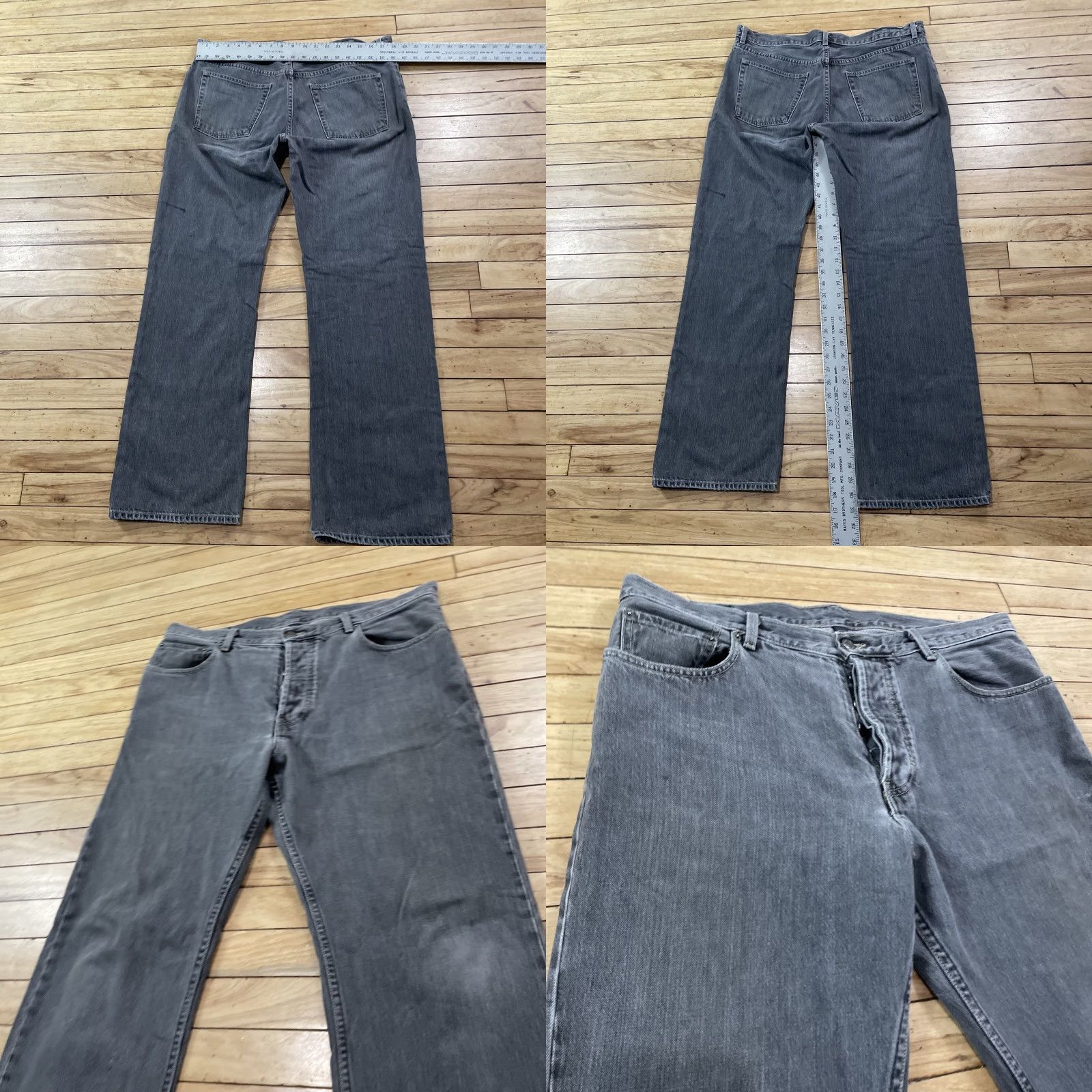 Banana Republic VINTAGE Banana Republic Jeans Men 35x32 Gray Straight Denim 2004 Y2k Paint Distressed 5-Pocket Band: Banana Republic Straight Leg Mens Regular stands Size US 35 - 8 Thumbnail