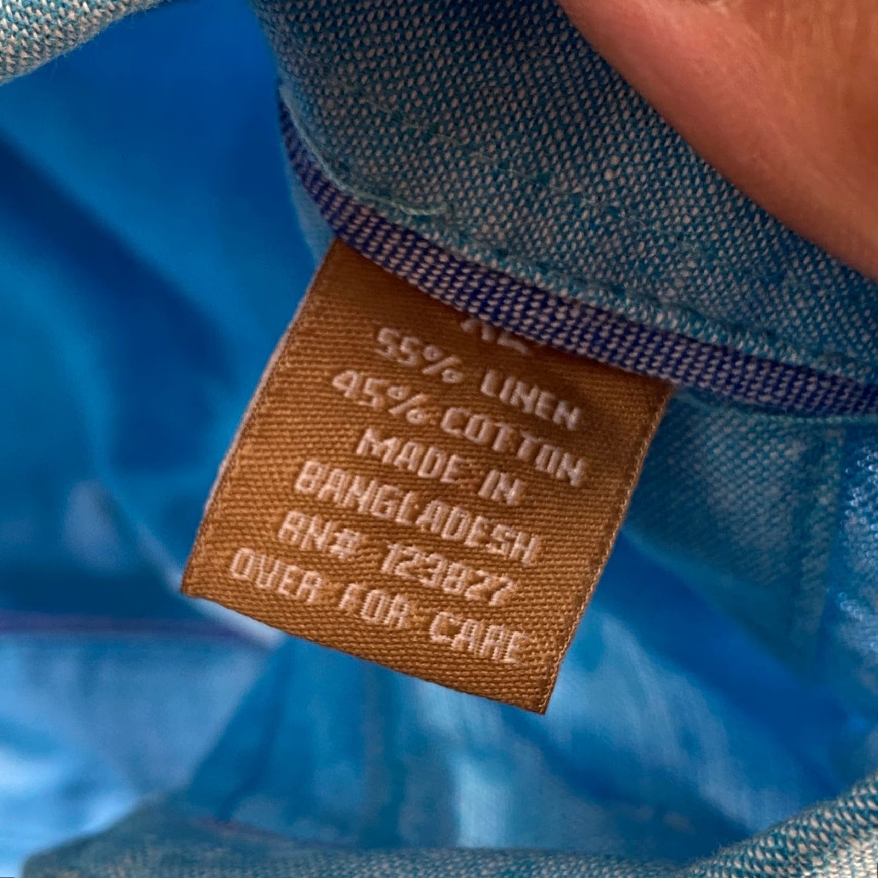Vintage Bruno Shirt Button-Up Short Sleeve Blue XL Casual Preppy Linen Cotton Size US XL / EU 56 / 4 - 5 Thumbnail