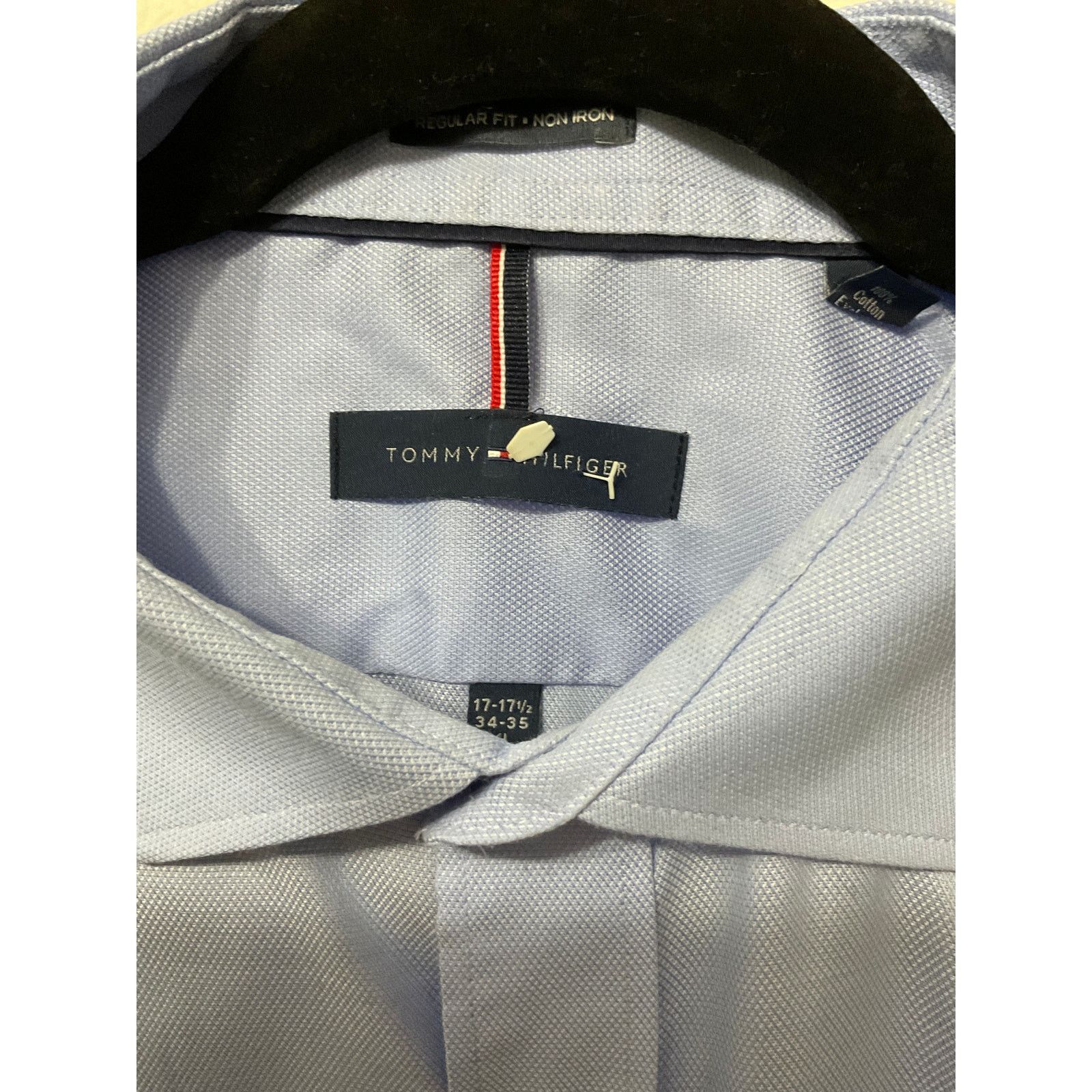 Tommy Hilfiger Preloved Tommy Hilfiger Men's Blue Shirt Sz 17-17.5/34-35 Size US XL / EU 56 / 4 - 2 Thumbnail