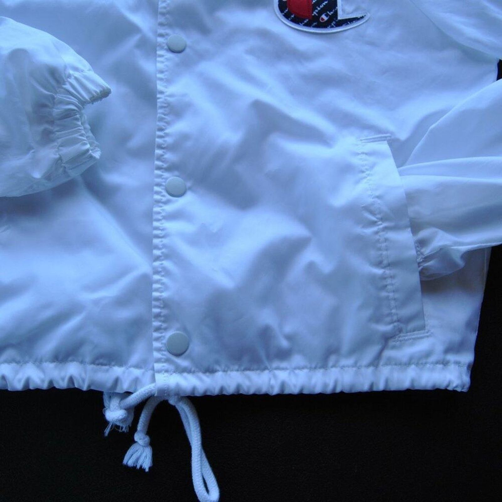 Champion Champion X-Small Button Up Rain Jacket White w/ Tie Waist Size XS / US 0-2 / IT 36-38 - 3 Thumbnail