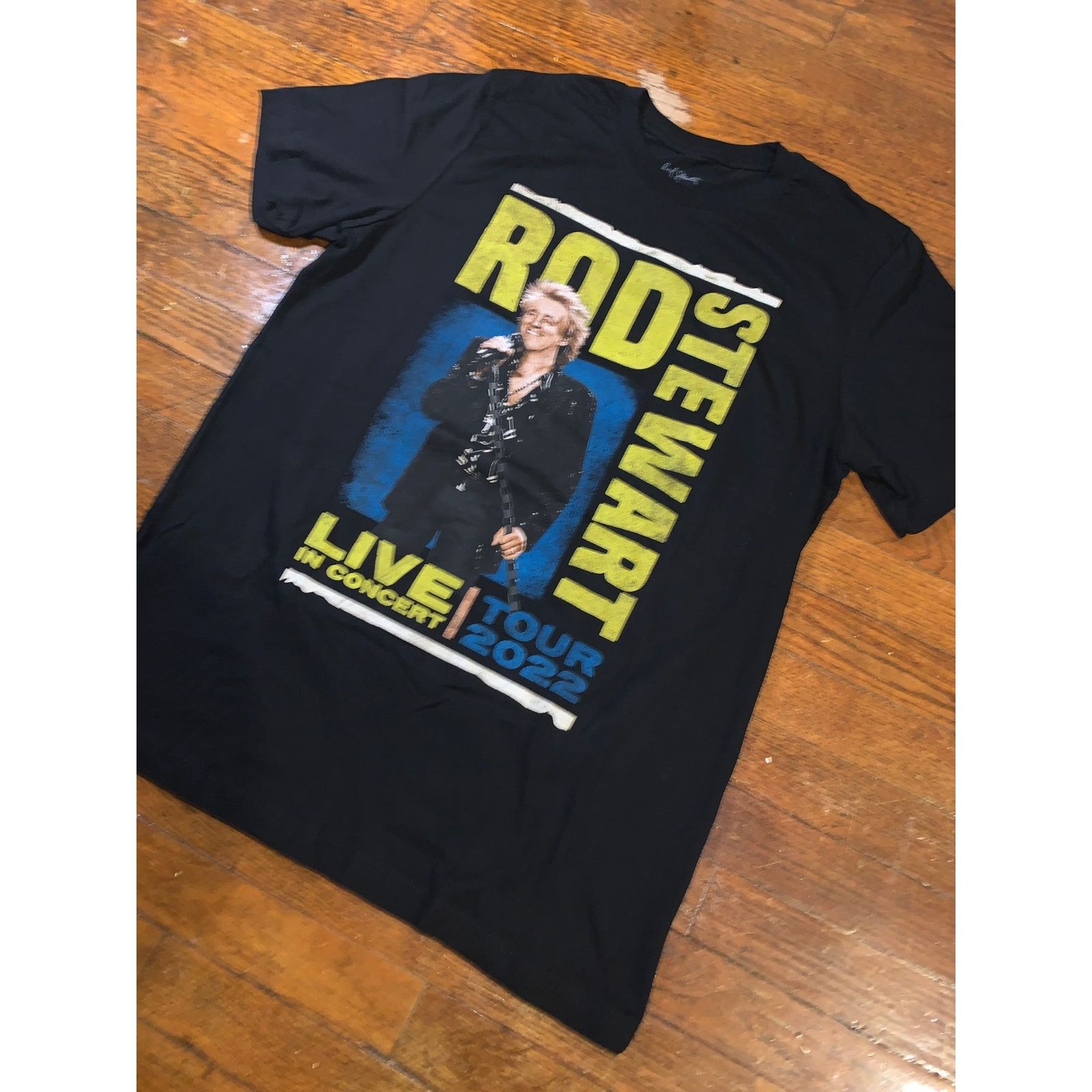 Band Tees Rod Stewart 2022 Live Tour T Shirt Black Made in USA Large Size US L / EU 52-54 / 3 - 5 Thumbnail