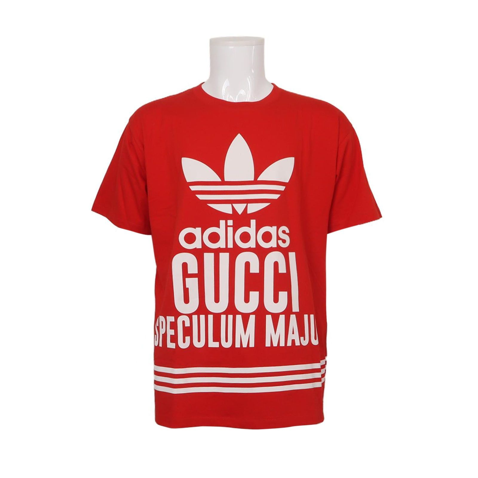 Gucci Gucci x Adidas Cotton Logo Crew Neck T-Shirt M Size US XS / EU 42 / 0 - 1 Thumbnail