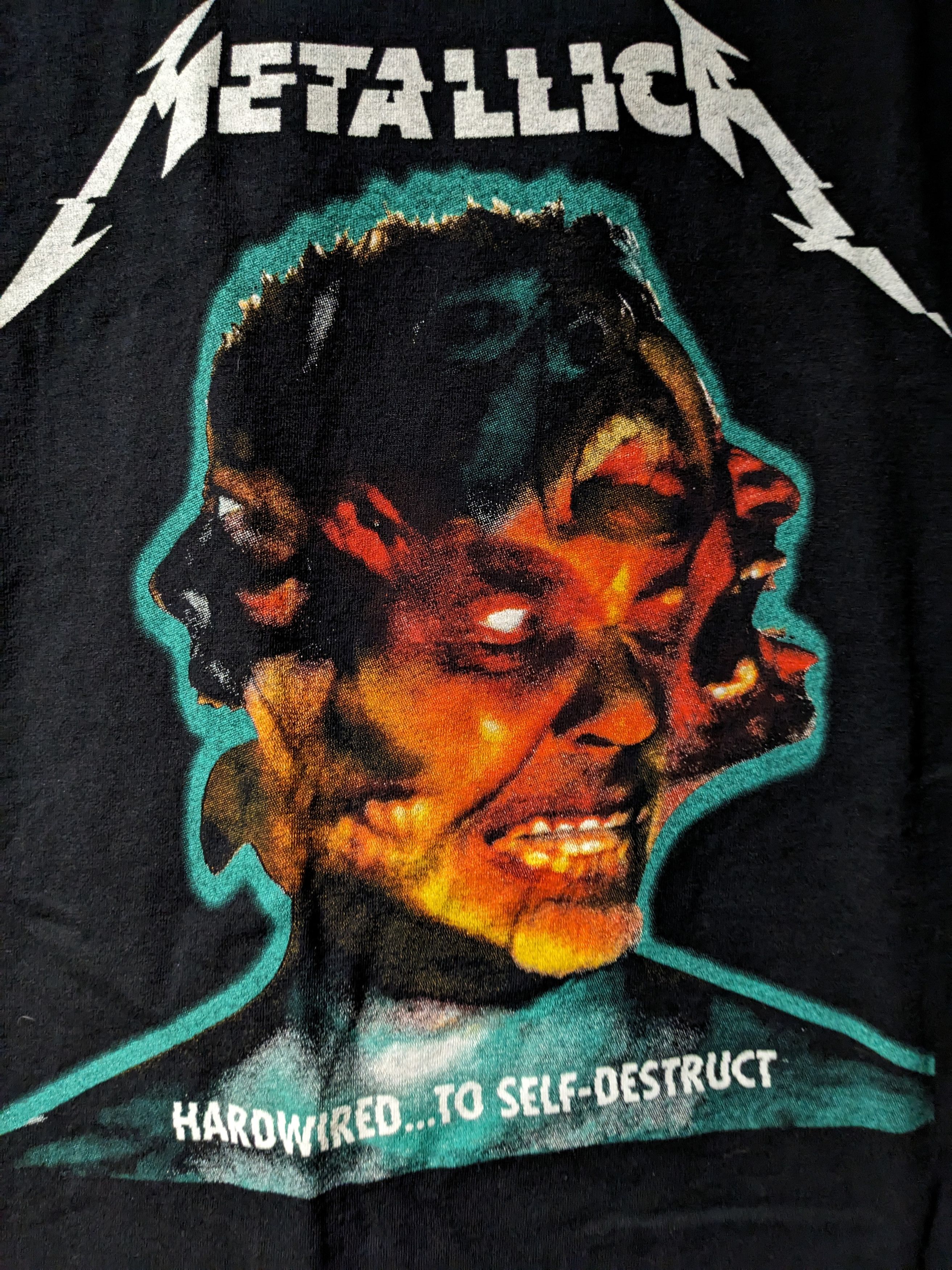 Band Tees × Metallica × Vintage Metallica Self Destruct World Wired Tour 2017 Boot T-Shirt Size US XL / EU 56 / 4 - 2 Thumbnail