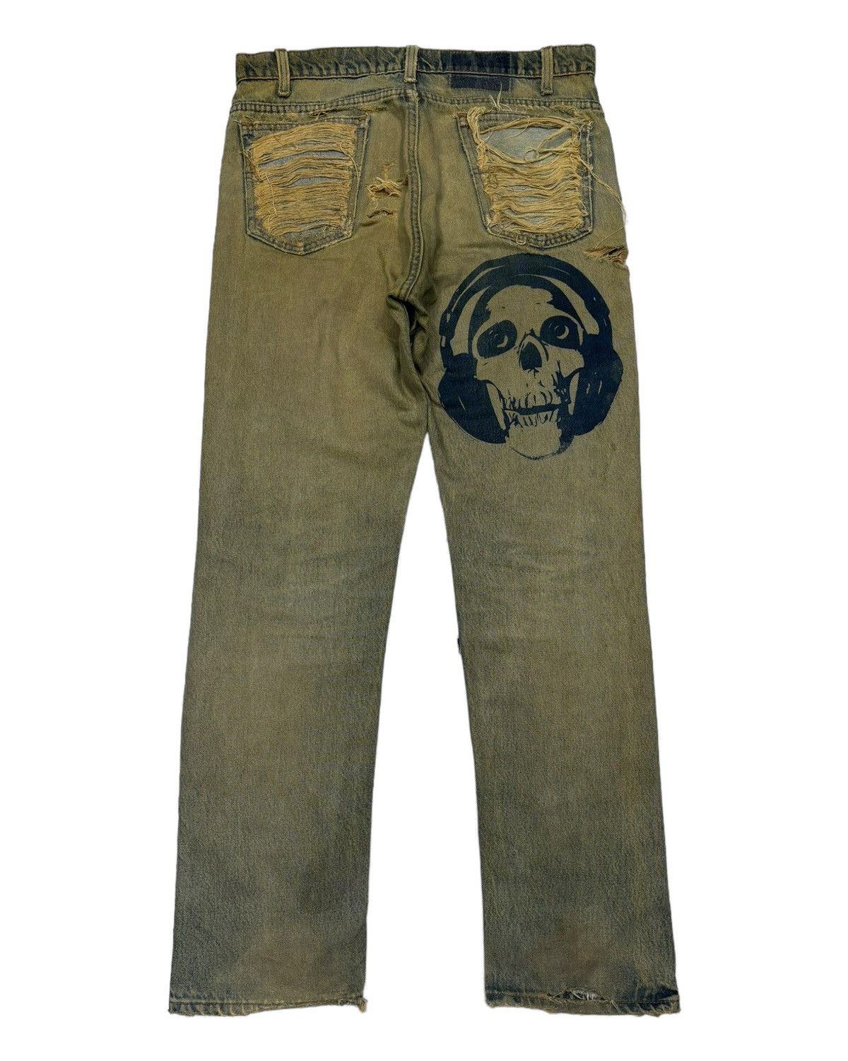 Hysteric Glamour Rare Japanese Skulls Distressed Denim Hysteric Glamour Style Size US 33 - 6 Thumbnail