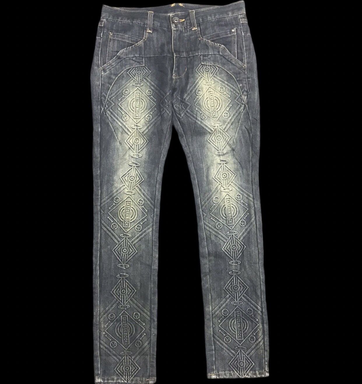 PPFM Archival Design Engraved Easter Rock PPFM Skinny Jeans F462 Size US 32 / EU 48 - 3 Thumbnail