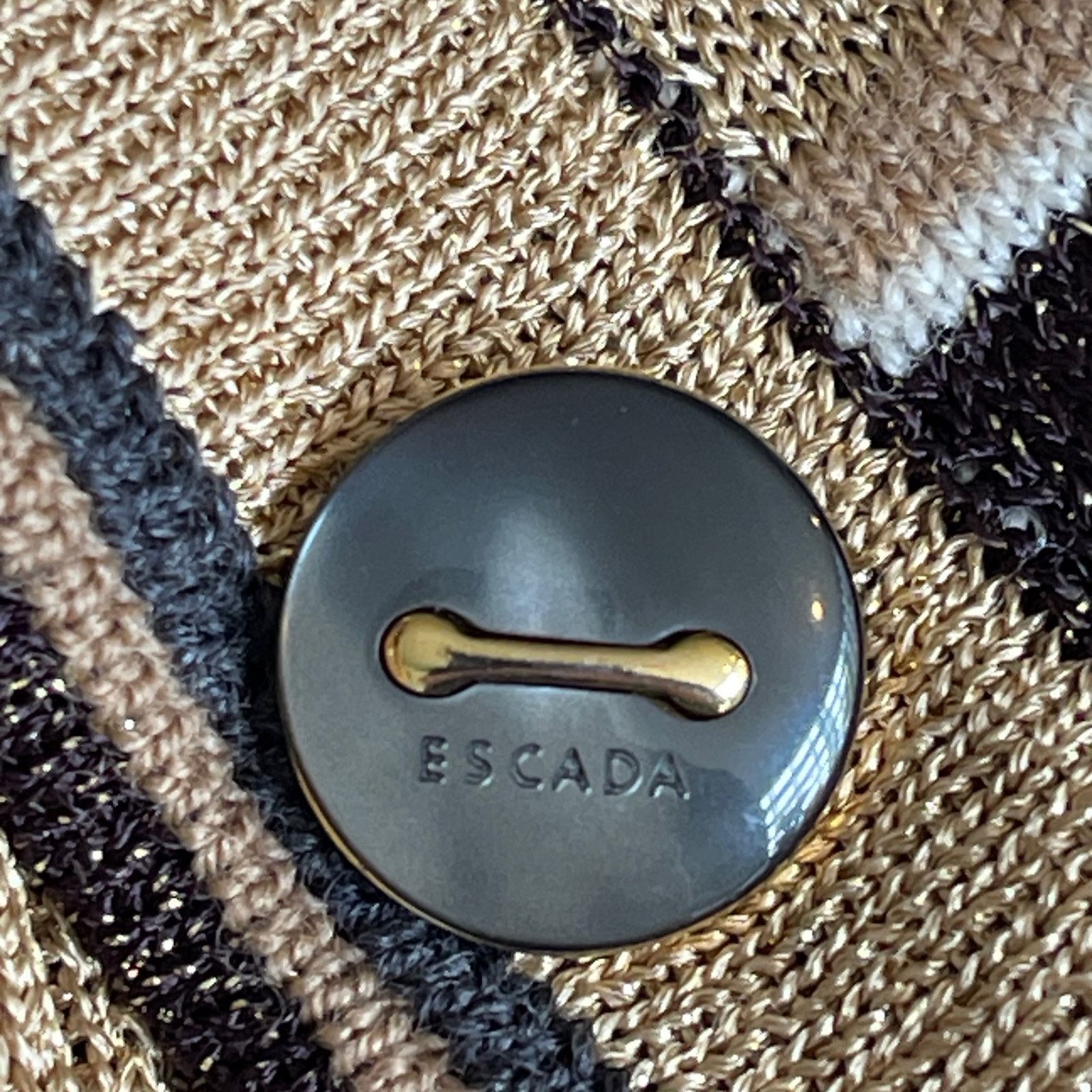 Escada ESCADA Metallic Striped Cardigan Sweater Size 40 or Medium Size M / US 6-8 / IT 42-44 - 5 Thumbnail