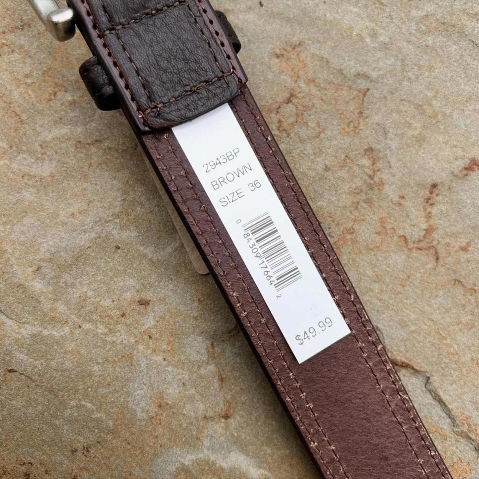 Other NWT Two Tone Dark Brown Soft Elk Leather Belt Size ONE SIZE - 7 Thumbnail