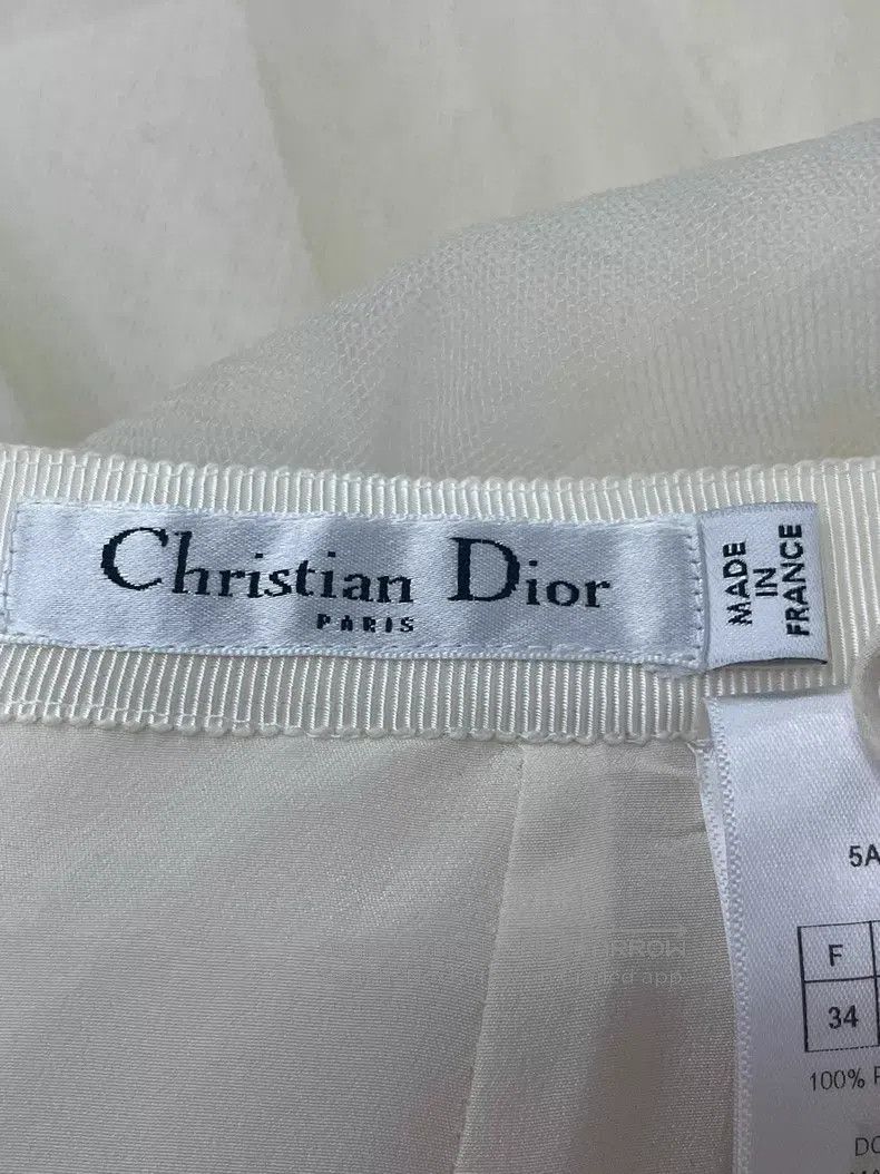 Dior Dior White mesh skirt Size 42" / US 20 - 3 Thumbnail
