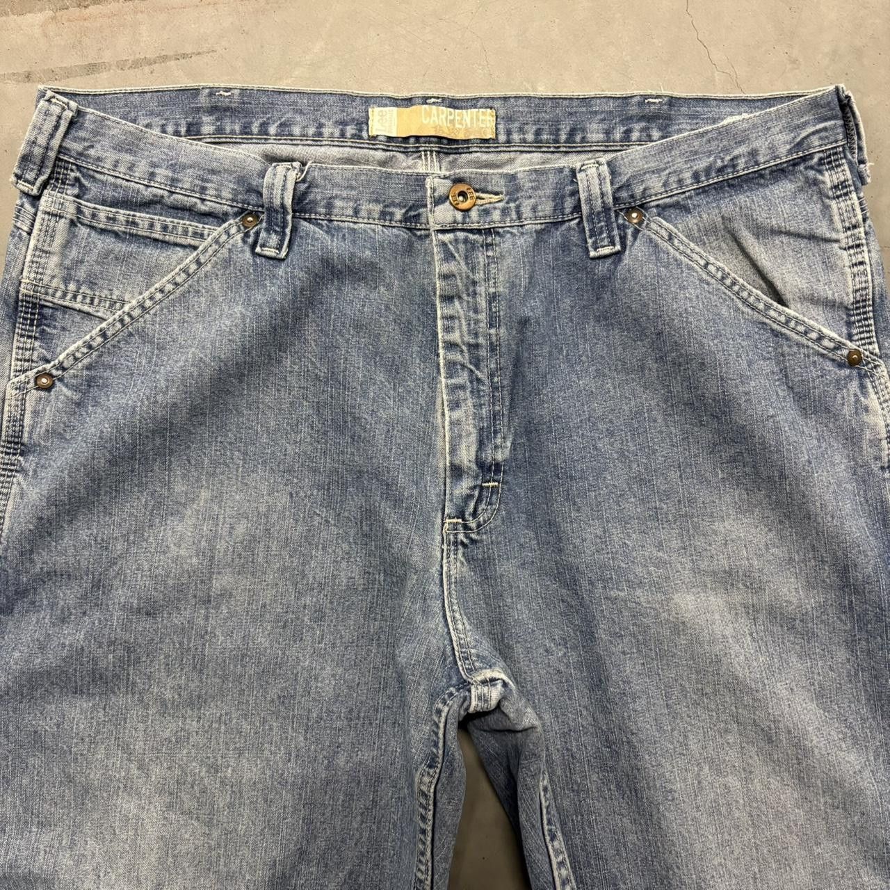 Vintage Crazy Vintage Y2K/2000s Baggy Carpenter Workwear Style Medium Wash Denim Jeans! Size US 40 / EU 56 - 4 Thumbnail