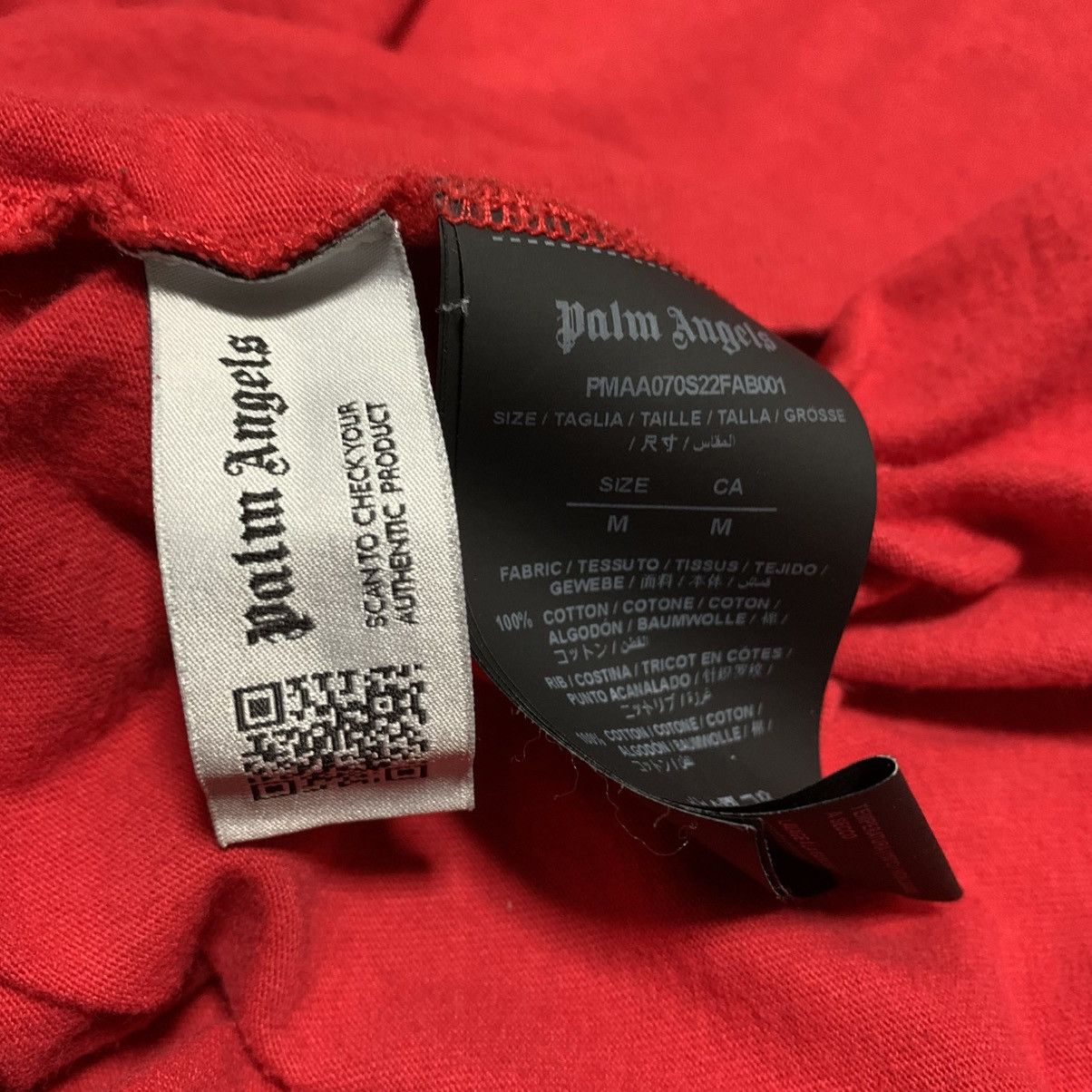 Palm Angels Palm Angels Medium Classic Logo Red Tee Size US M / EU 48-50 / 2 - 5 Thumbnail