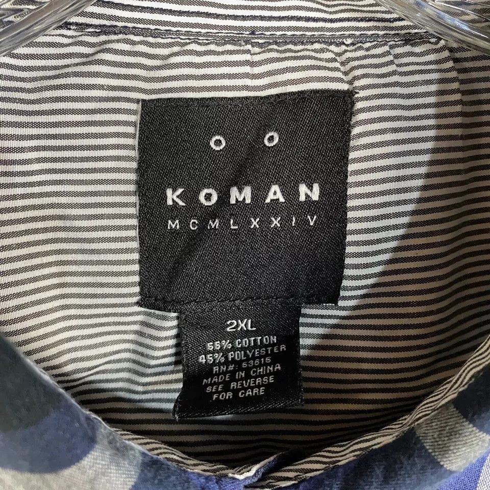 Koman Koman Button Up Shirt Men's 2XL Short Sleeve Western XXL Size US XXL / EU 58 / 5 - 3 Thumbnail