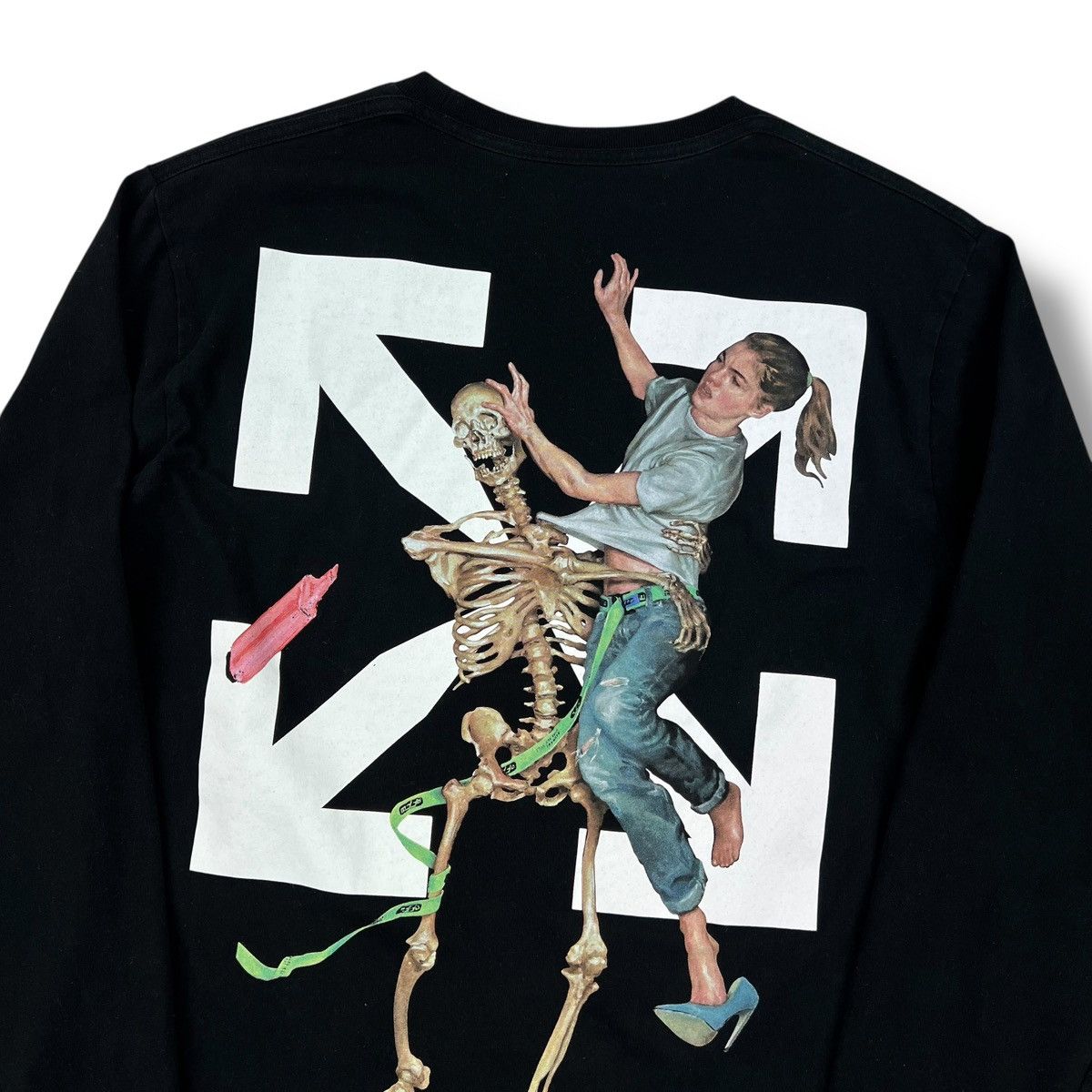 Off-White Off-White Pascal Skeleton Black Long Sleeve T Shirt Size US M / EU 48-50 / 2 - 1 Thumbnail