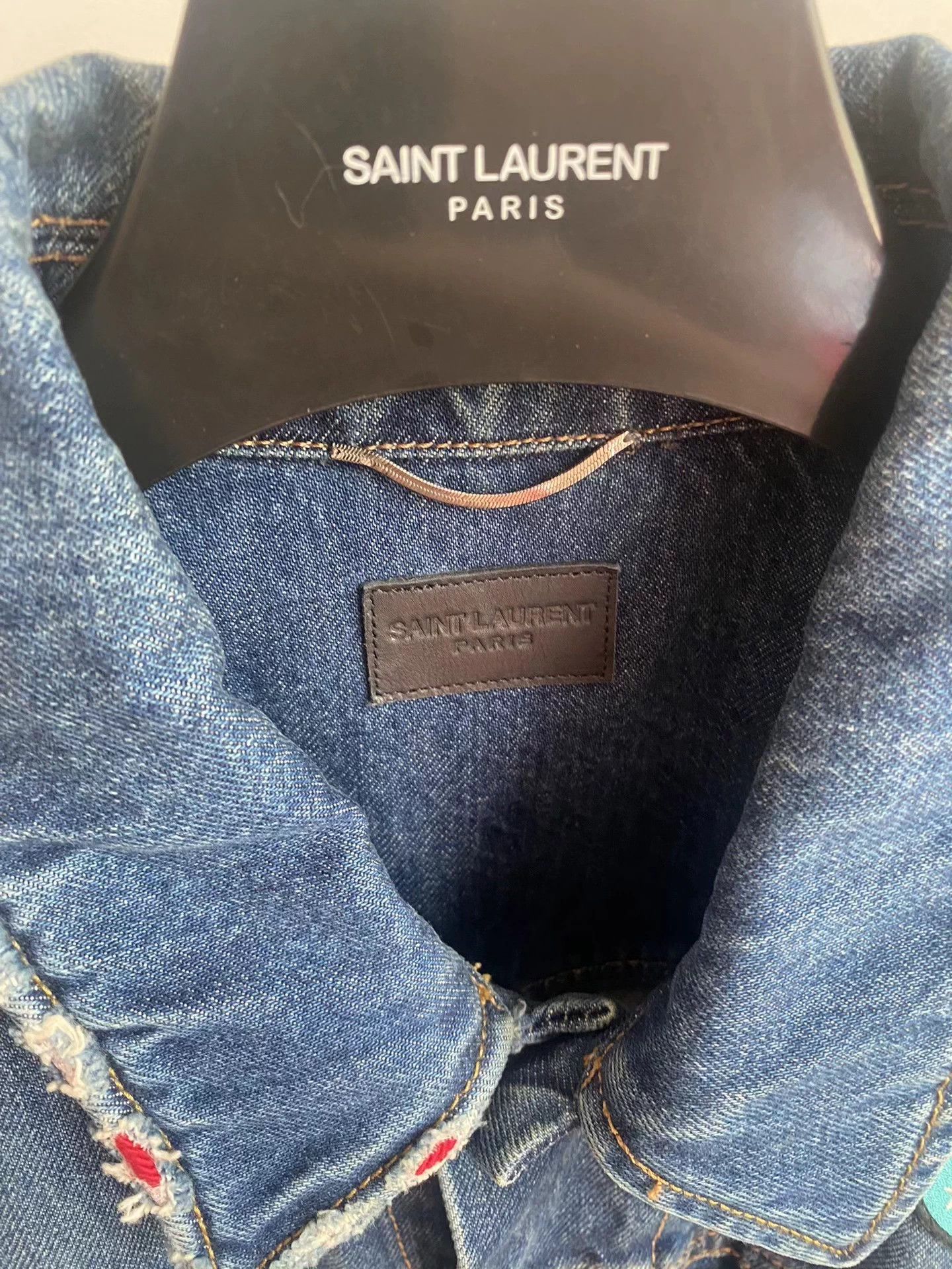 Saint Laurent Paris Saint Laurent slp17FW Bully Dog Embroidered Denim Jacket Size US L / EU 52-54 / 3 - 3 Thumbnail