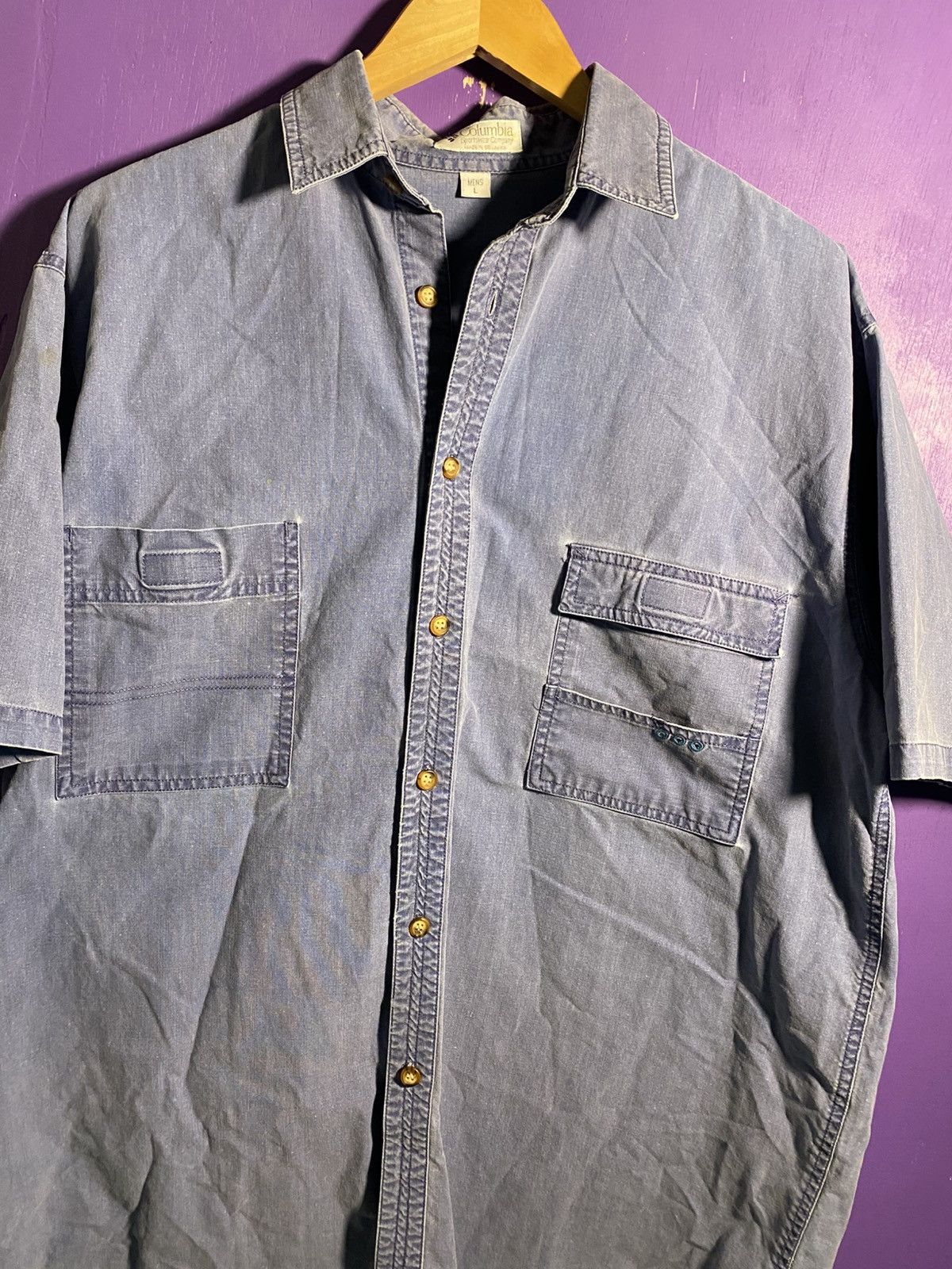 Columbia Vintage 90s Columbia sportswear faded button up Size US L / EU 52-54 / 3 - 3 Thumbnail