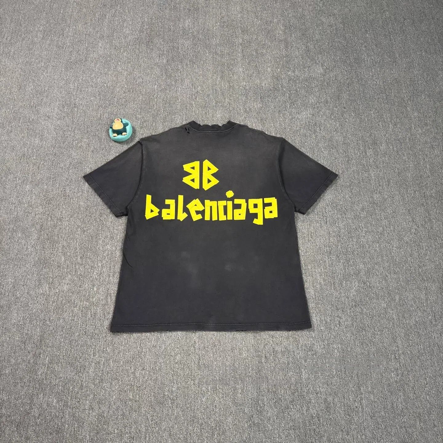 Balenciaga Balenciaga Yellow Tape Logo Black Short Sleeve. Size US L / EU 52-54 / 3 - 2 Thumbnail