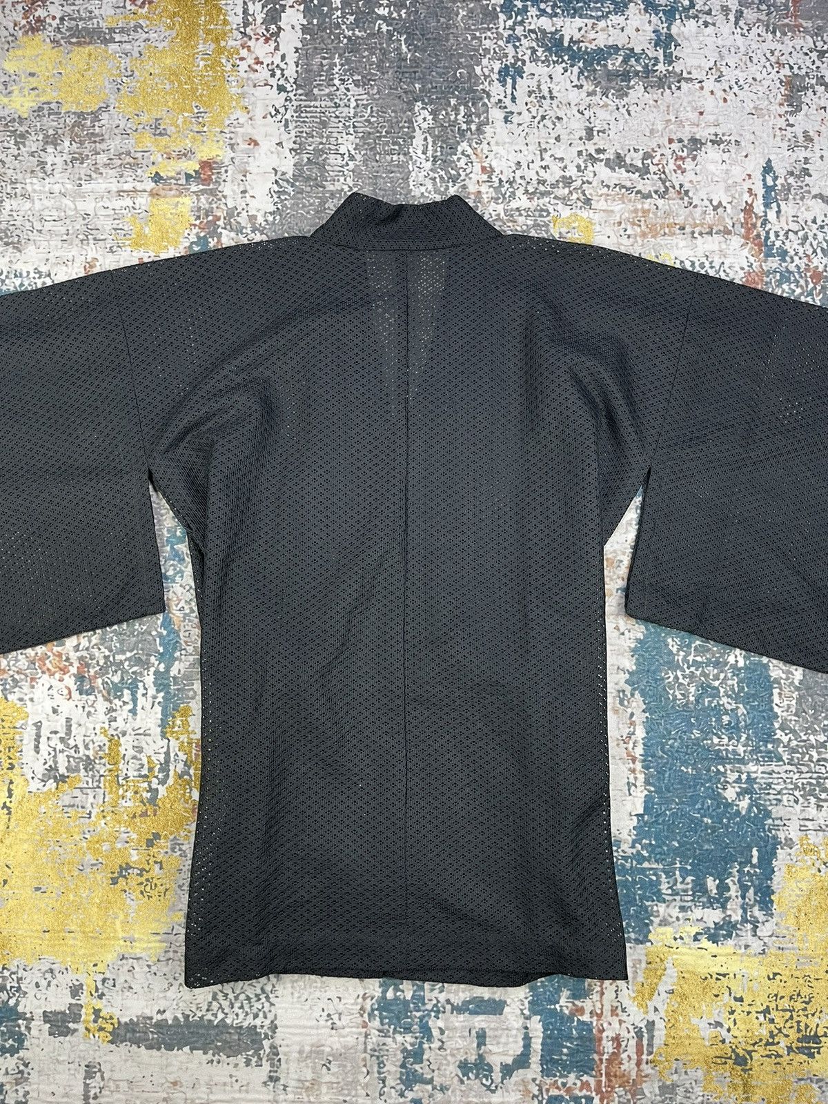 Japanese Brand Vintage KIMONO Black Mesh Japan Traditional Wear Size ONE SIZE - 9 Thumbnail