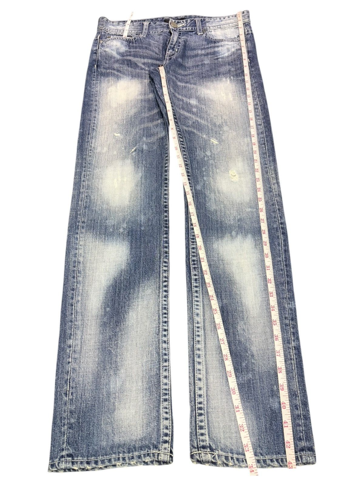 Ksubi Vintage Japanese Brand Faded Wash Distressed Jeans Size 33" - 7 Thumbnail