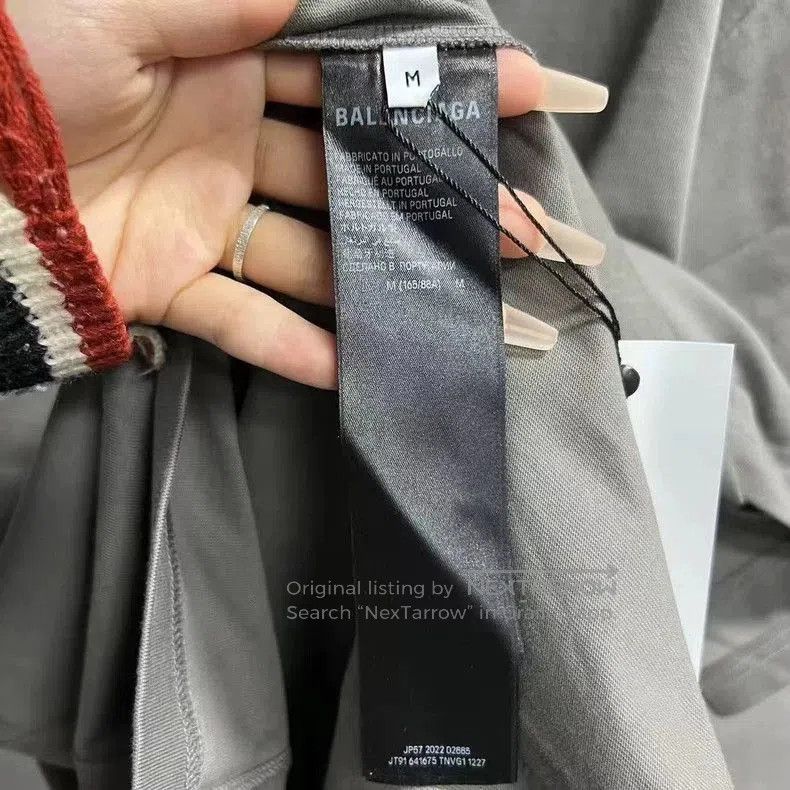 Balenciaga Balenciaga Gray Logo Print Short Sleeve T-Shirt. Size US M / EU 48-50 / 2 - 3 Thumbnail